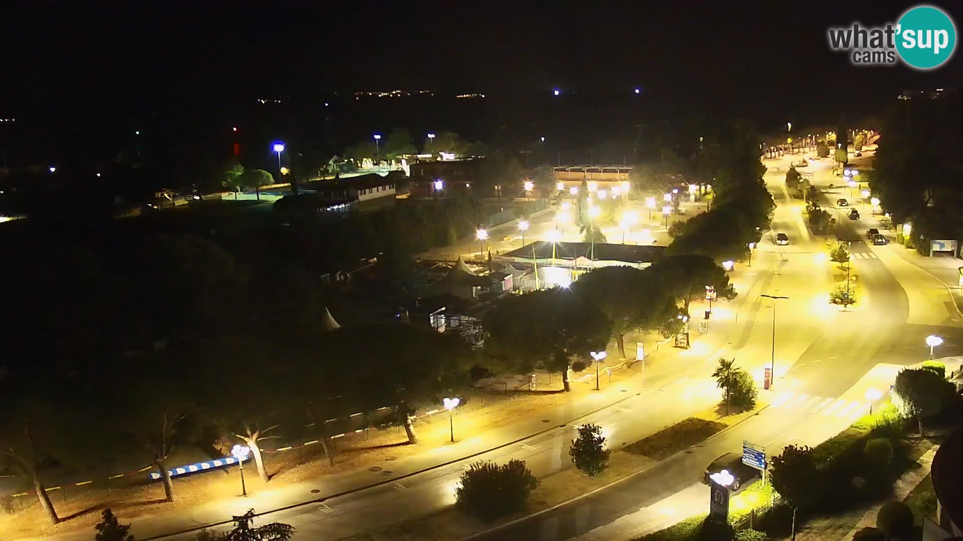 Portorož camera en vivo – vista del puerto deportivo y las canchas de tenis