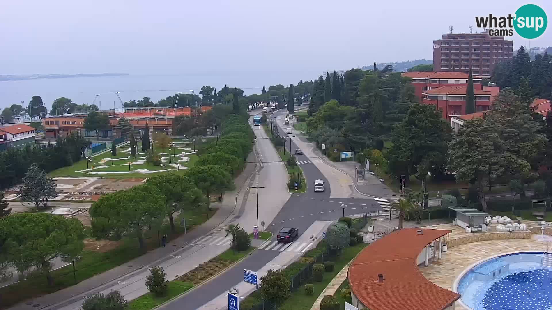 Portorose Live Webcam – vista sulla marina e i campi da tennis