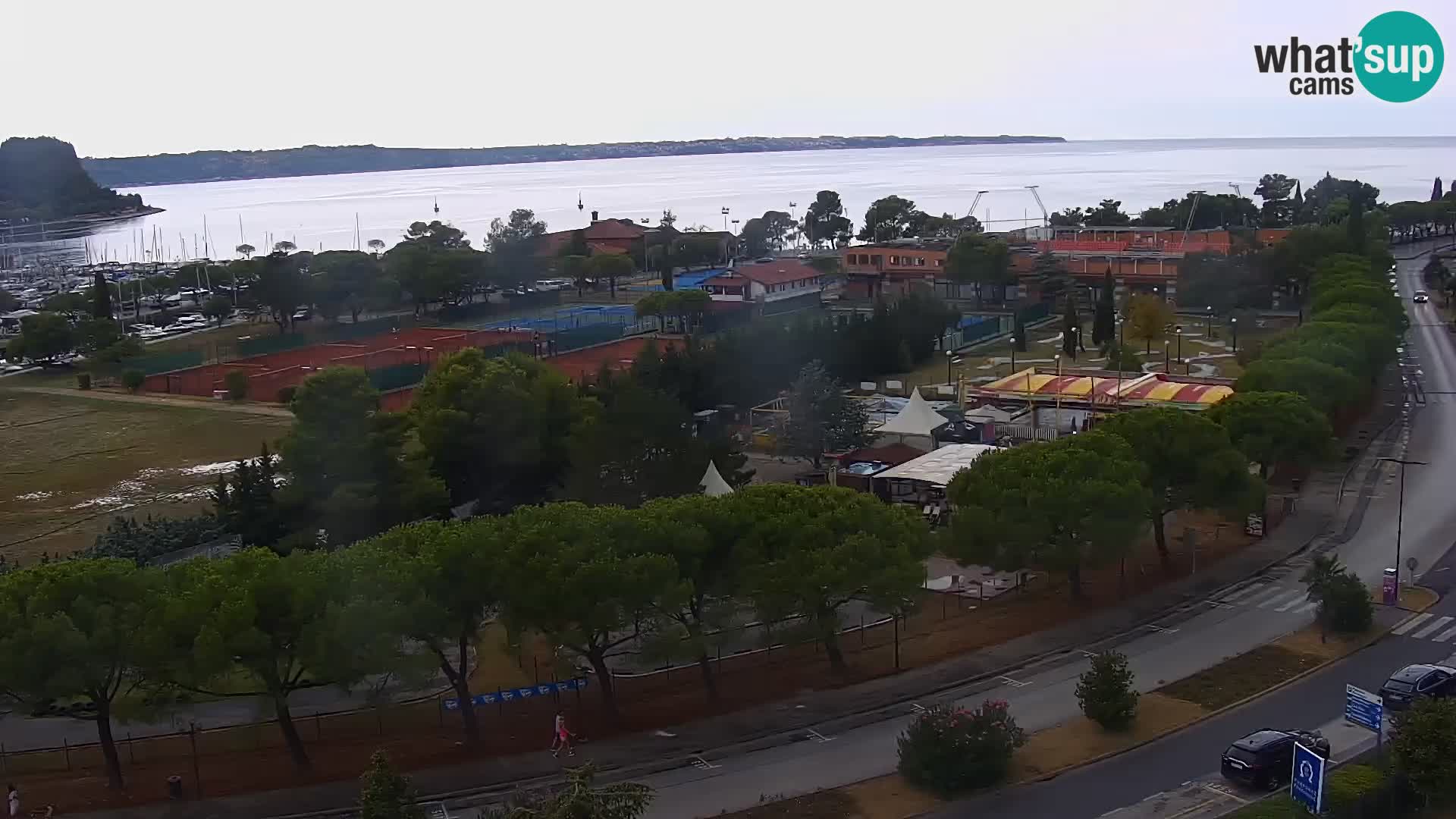 Portorož Live Webcam – view of the marina and tennis courts