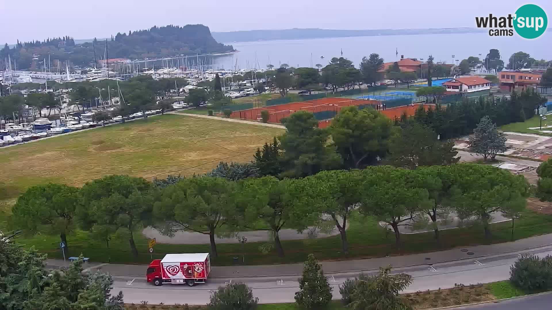 Portorose Live Webcam – vista sulla marina e i campi da tennis