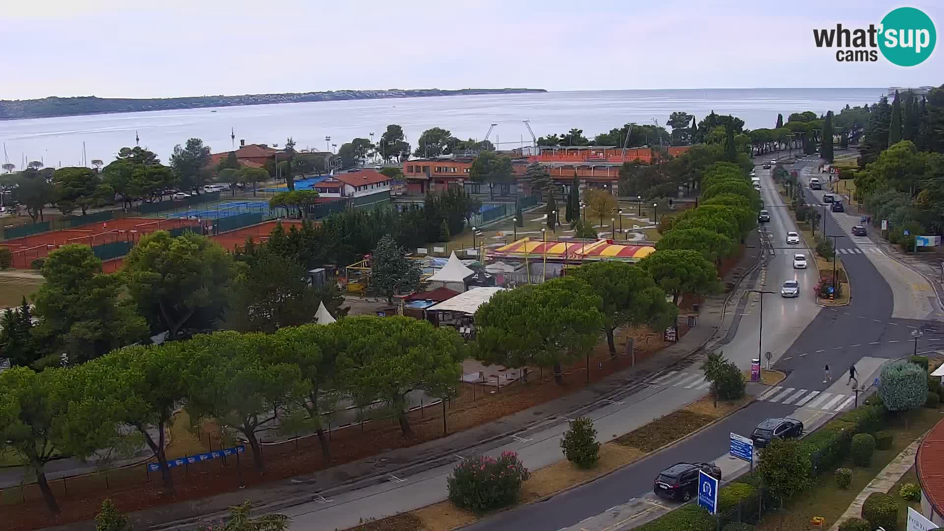 Portorose Live Webcam – vista sulla marina e i campi da tennis