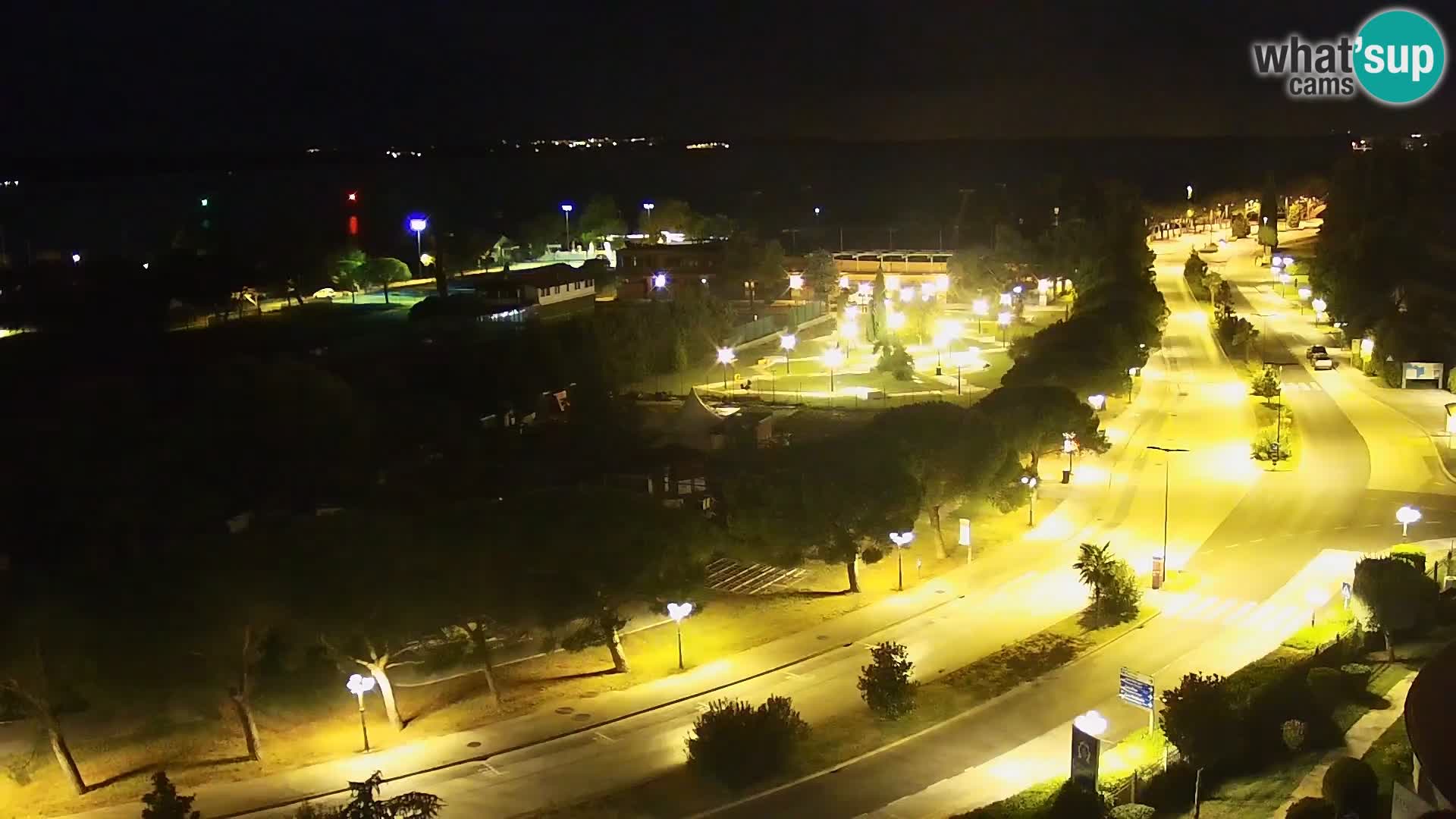 Portorož Webcam – Blick auf den Yachthafen und die Tennisplätze