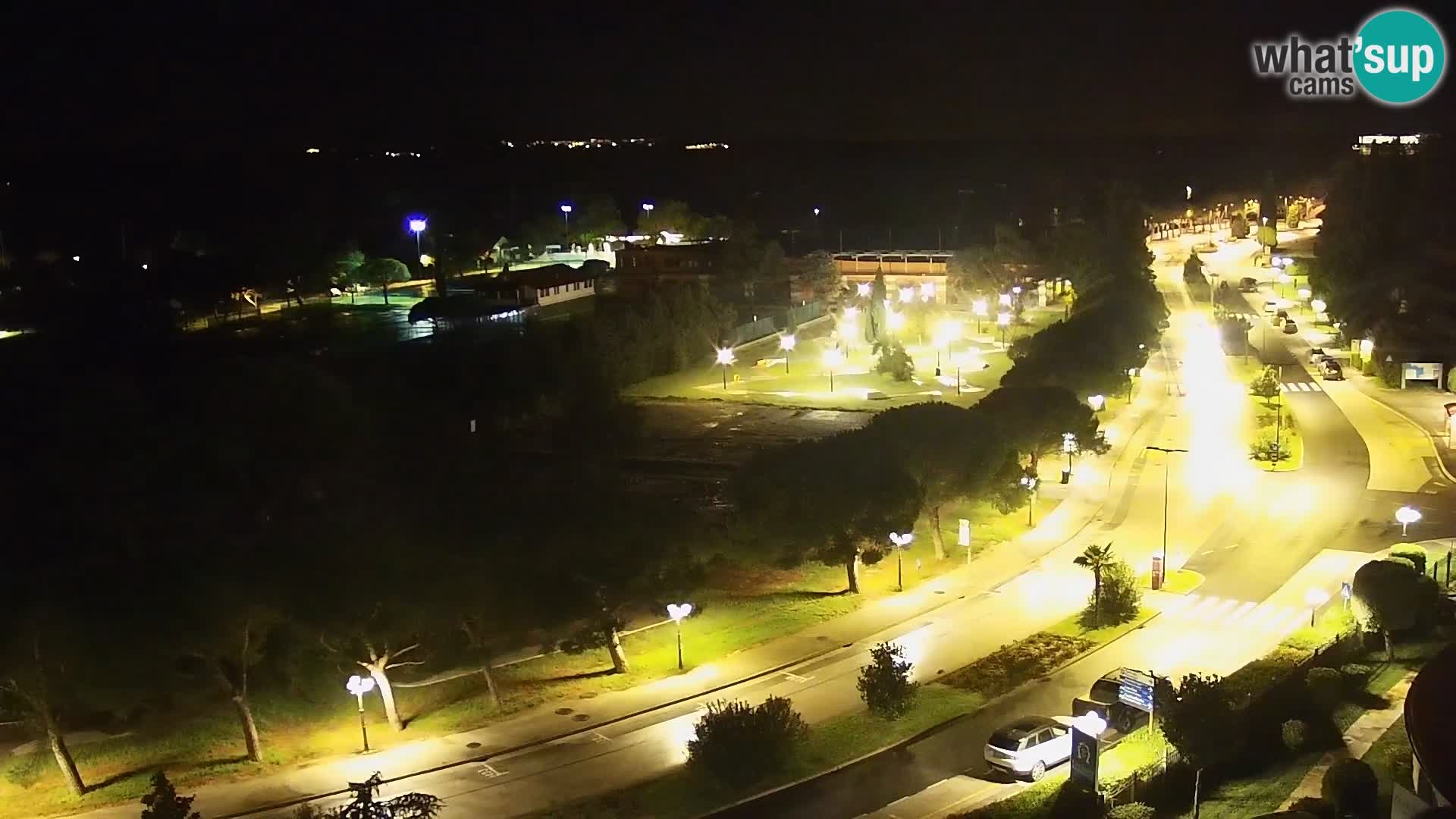 Portorož Webcam – Blick auf den Yachthafen und die Tennisplätze