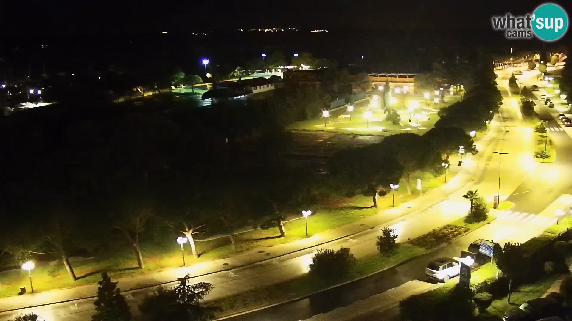 Portorož camera en vivo – vista del puerto deportivo y las canchas de tenis