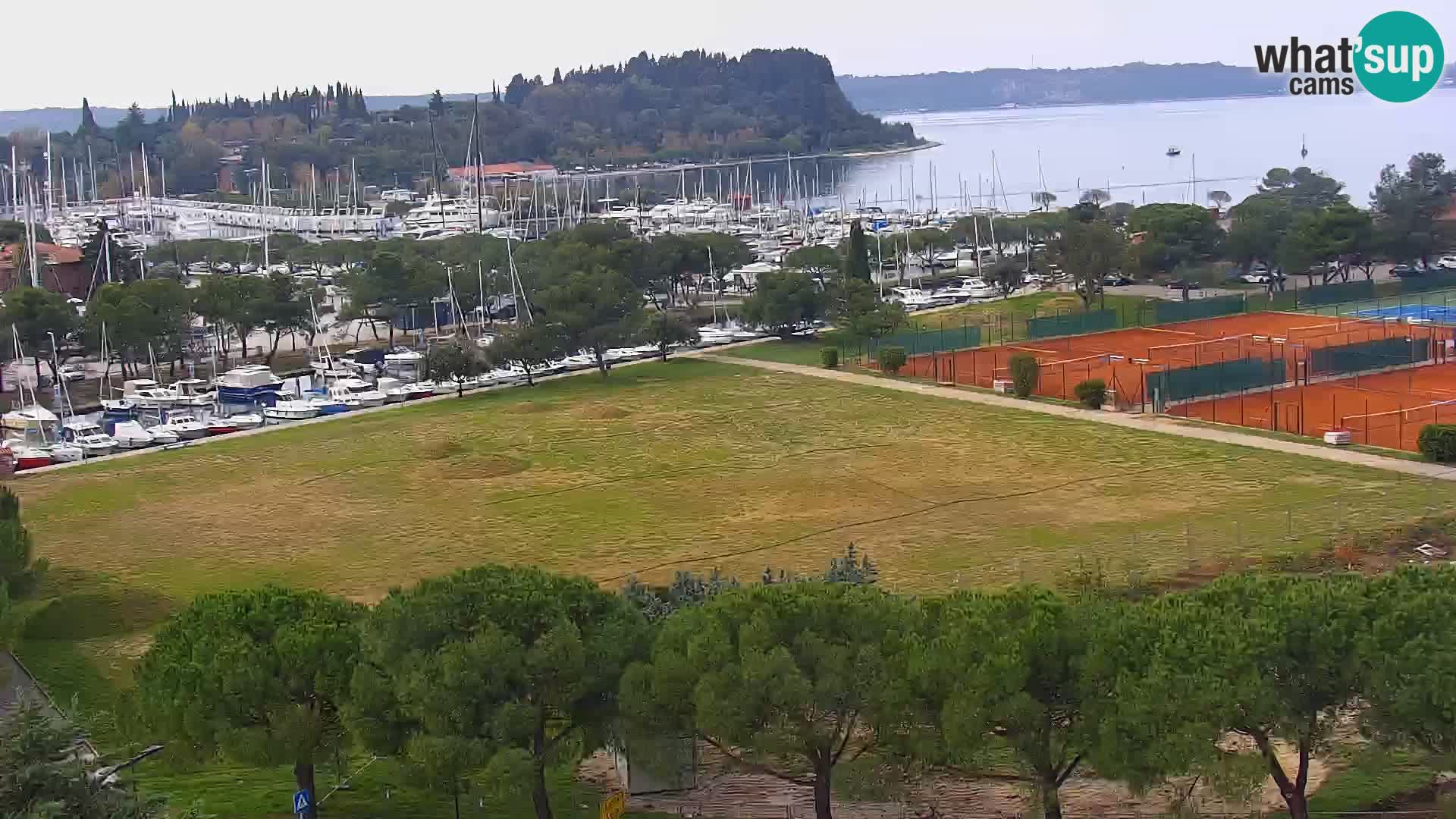 Portorose Live Webcam – vista sulla marina e i campi da tennis