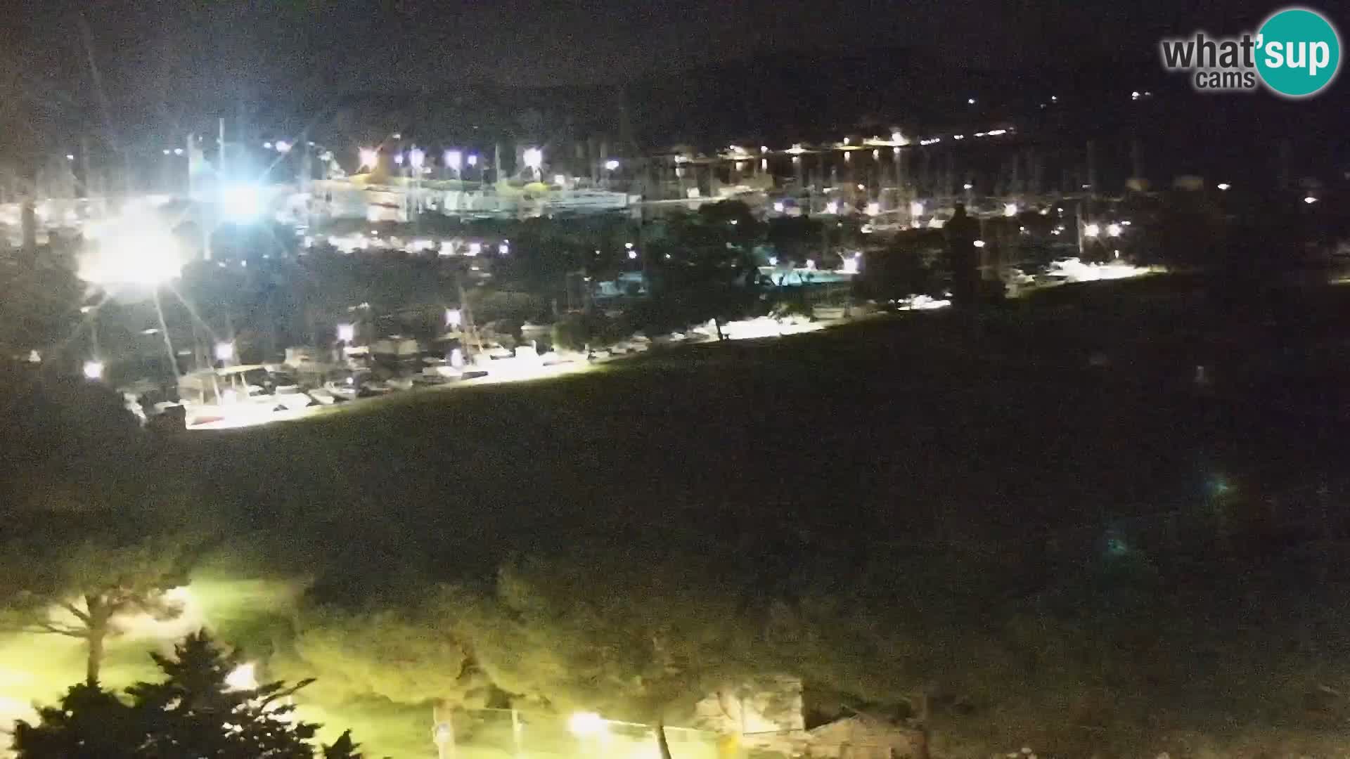 Portorož camera en vivo – vista del puerto deportivo y las canchas de tenis