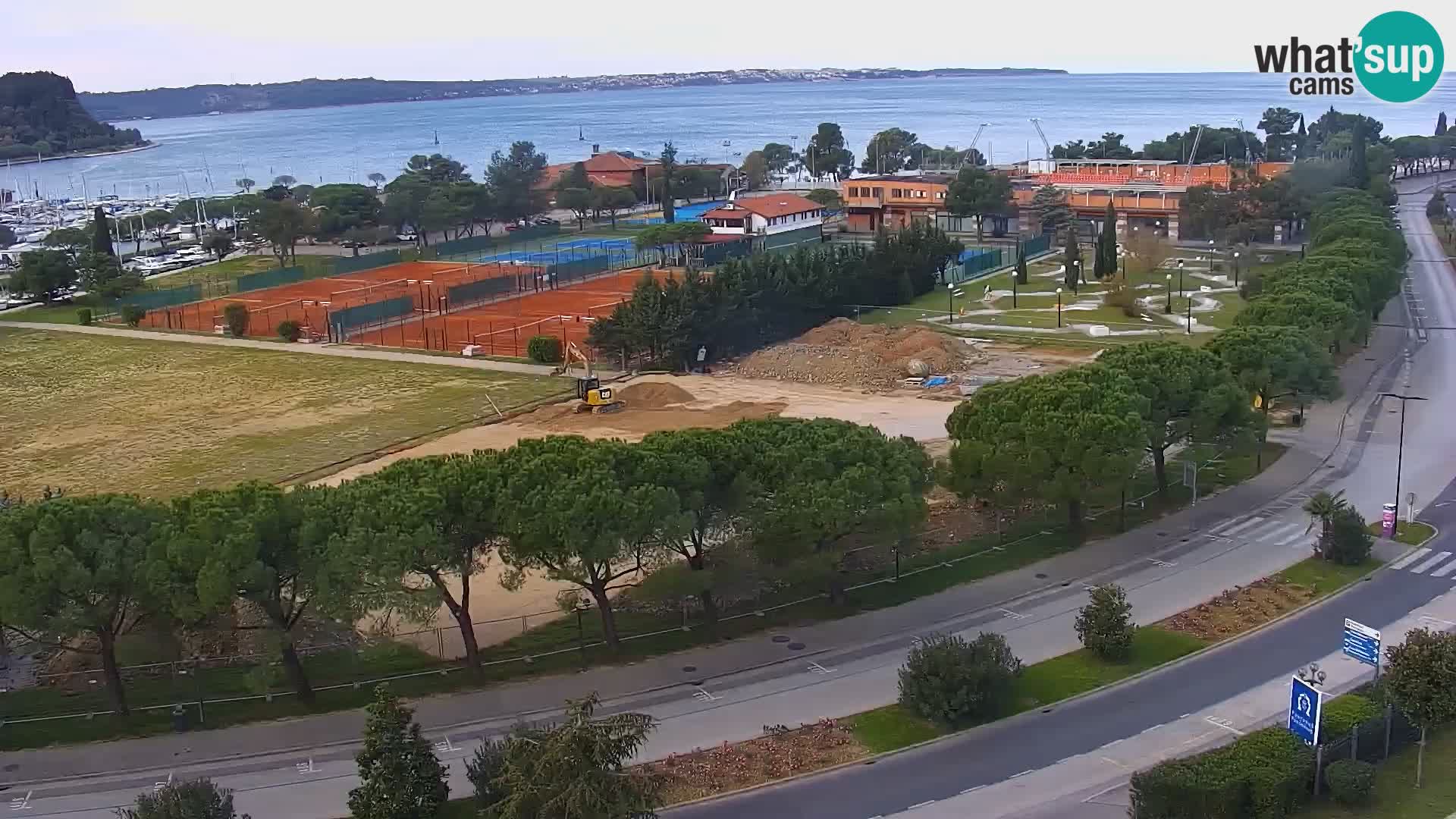 Portorose Live Webcam – vista sulla marina e i campi da tennis