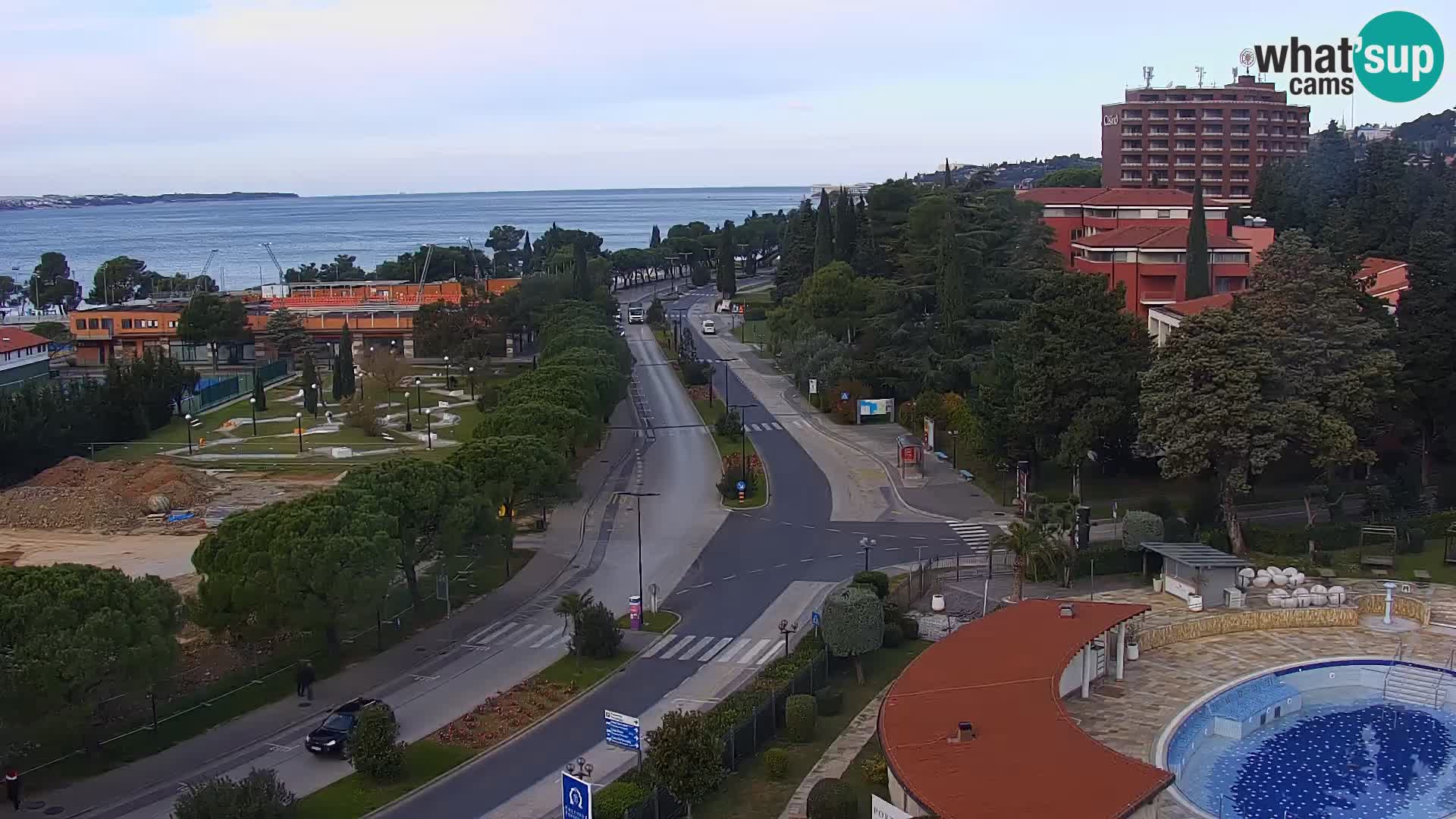 Portorose Live Webcam – vista sulla marina e i campi da tennis