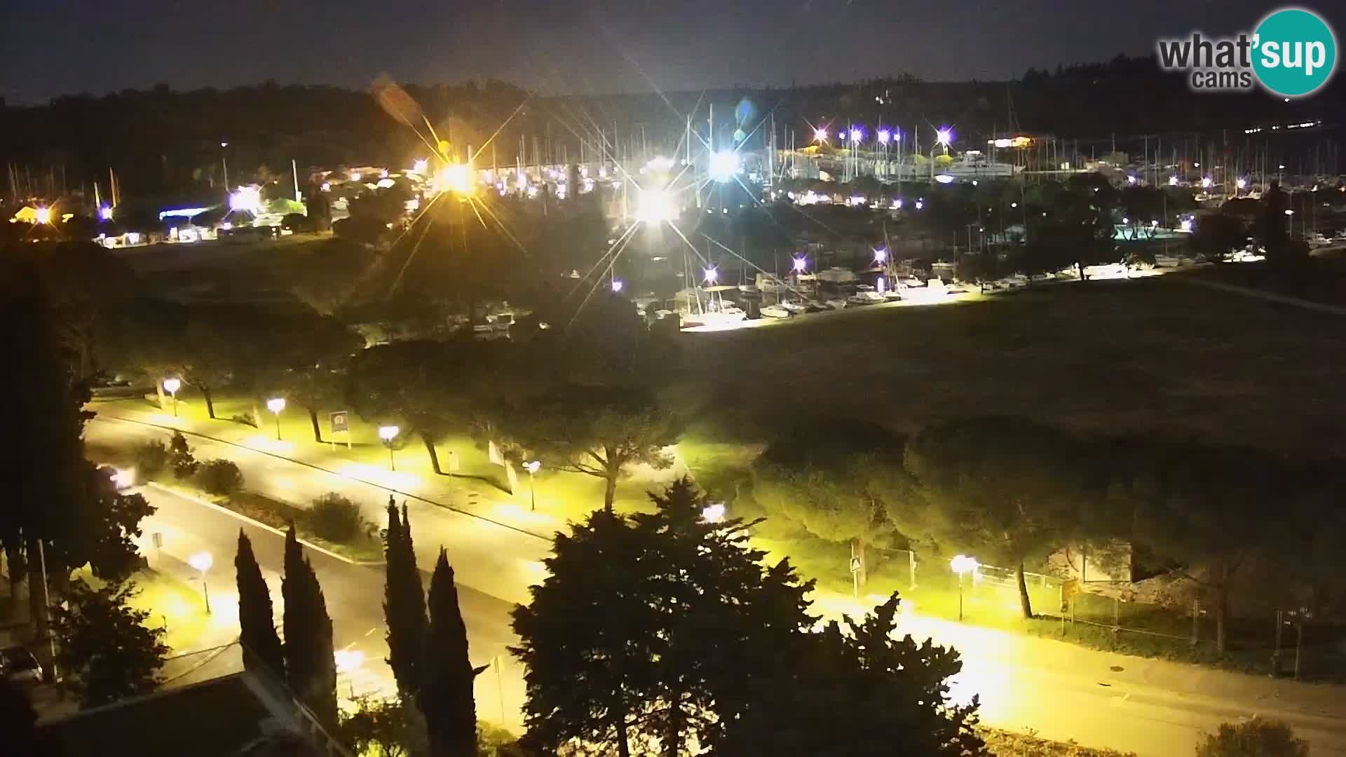 Portorož Webcam – Blick auf den Yachthafen und die Tennisplätze