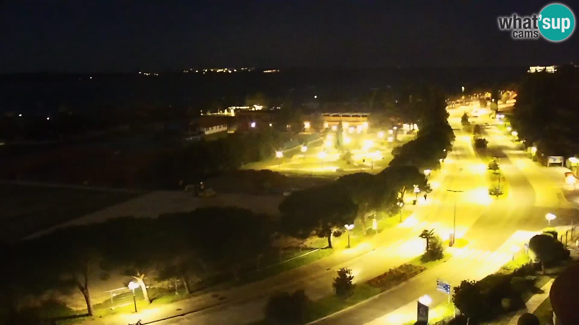 Portorož camera en vivo – vista del puerto deportivo y las canchas de tenis