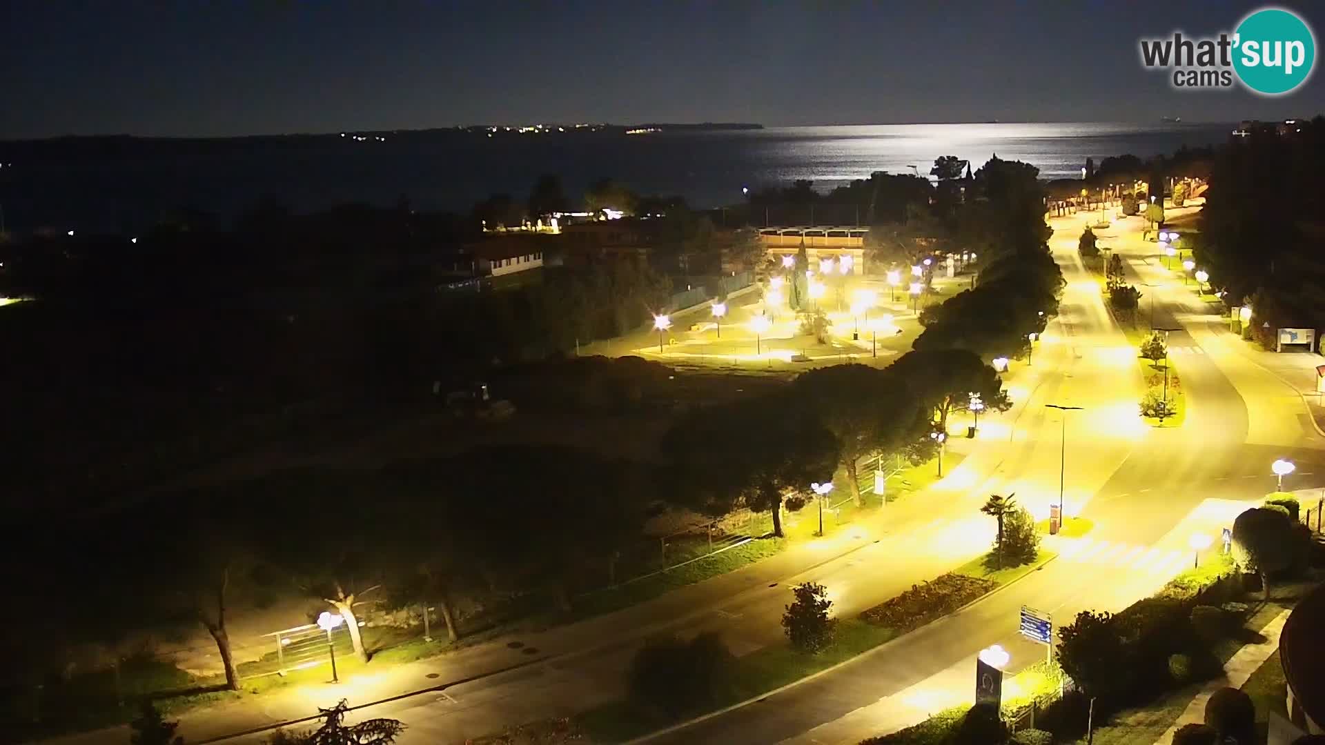 Portorož Webcam – Blick auf den Yachthafen und die Tennisplätze