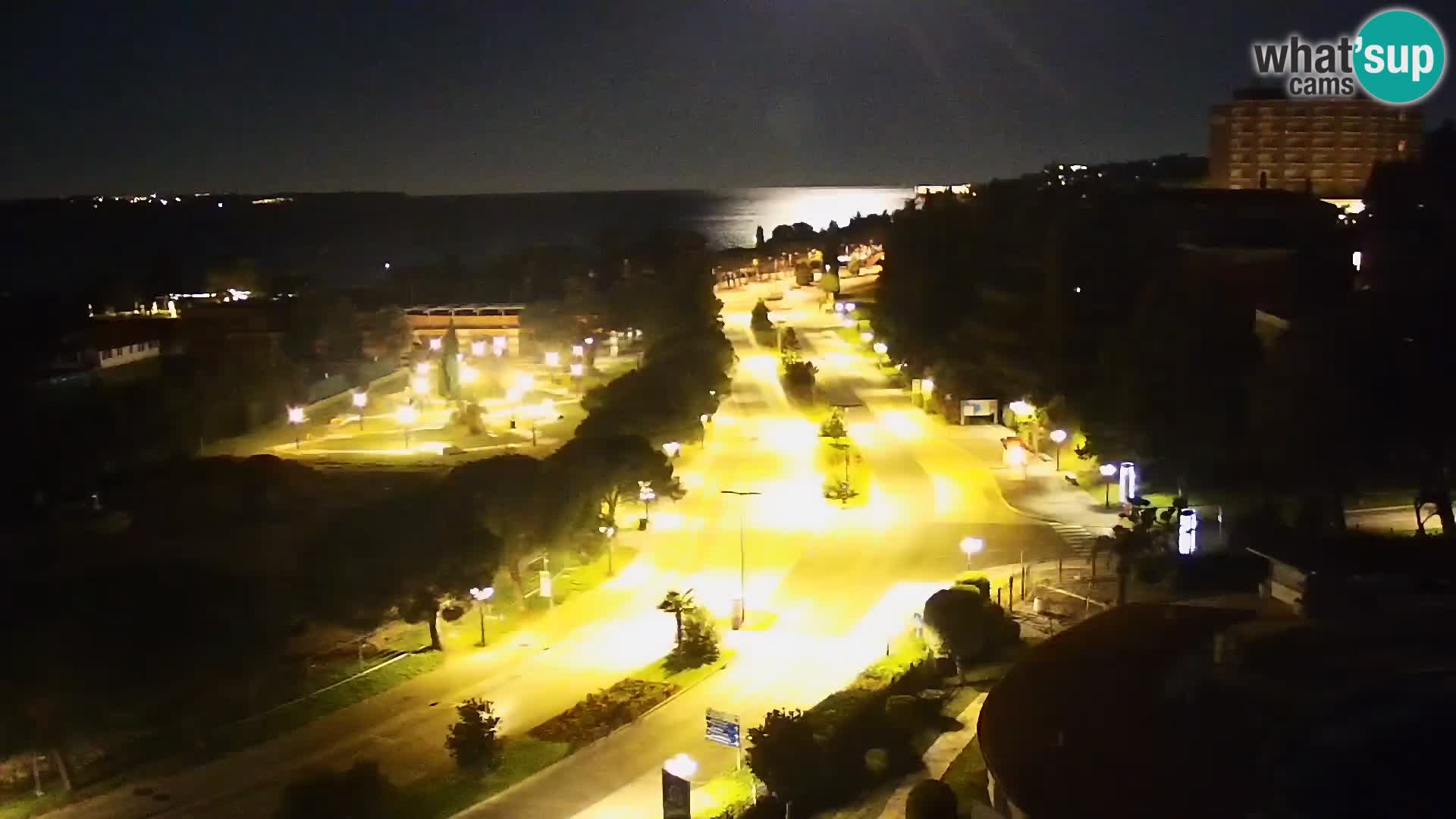 Portorož Webcam – Blick auf den Yachthafen und die Tennisplätze