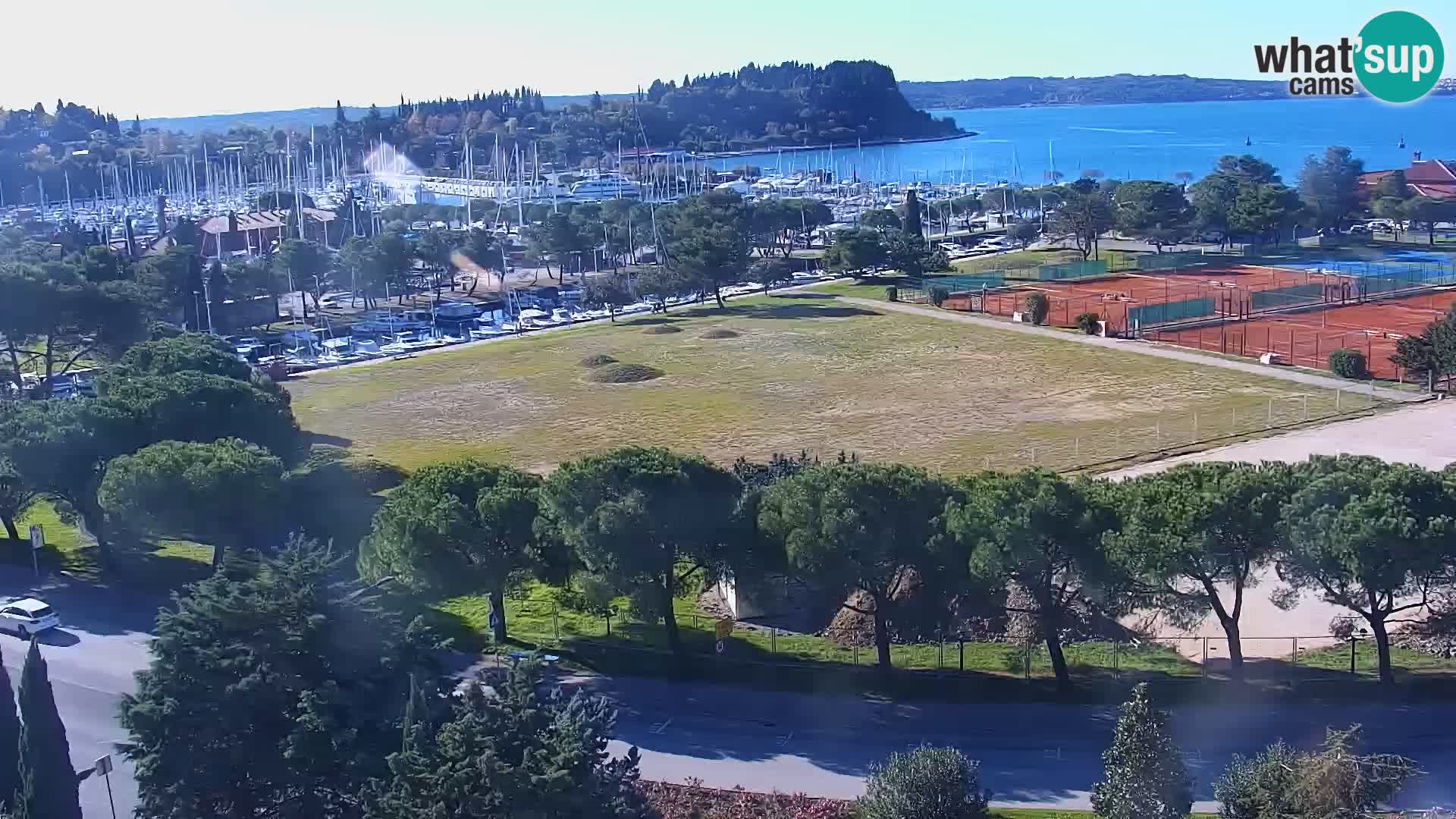 Portorose Live Webcam – vista sulla marina e i campi da tennis