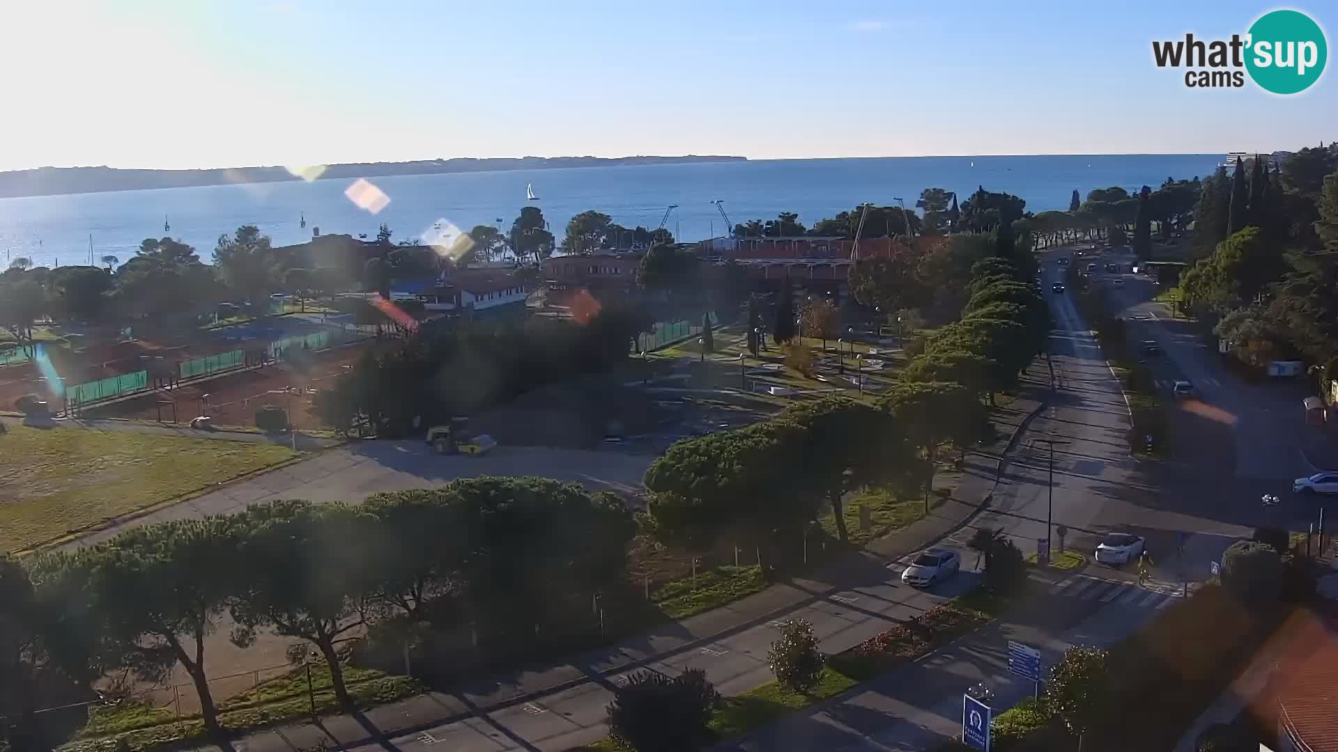 Portorose Live Webcam – vista sulla marina e i campi da tennis