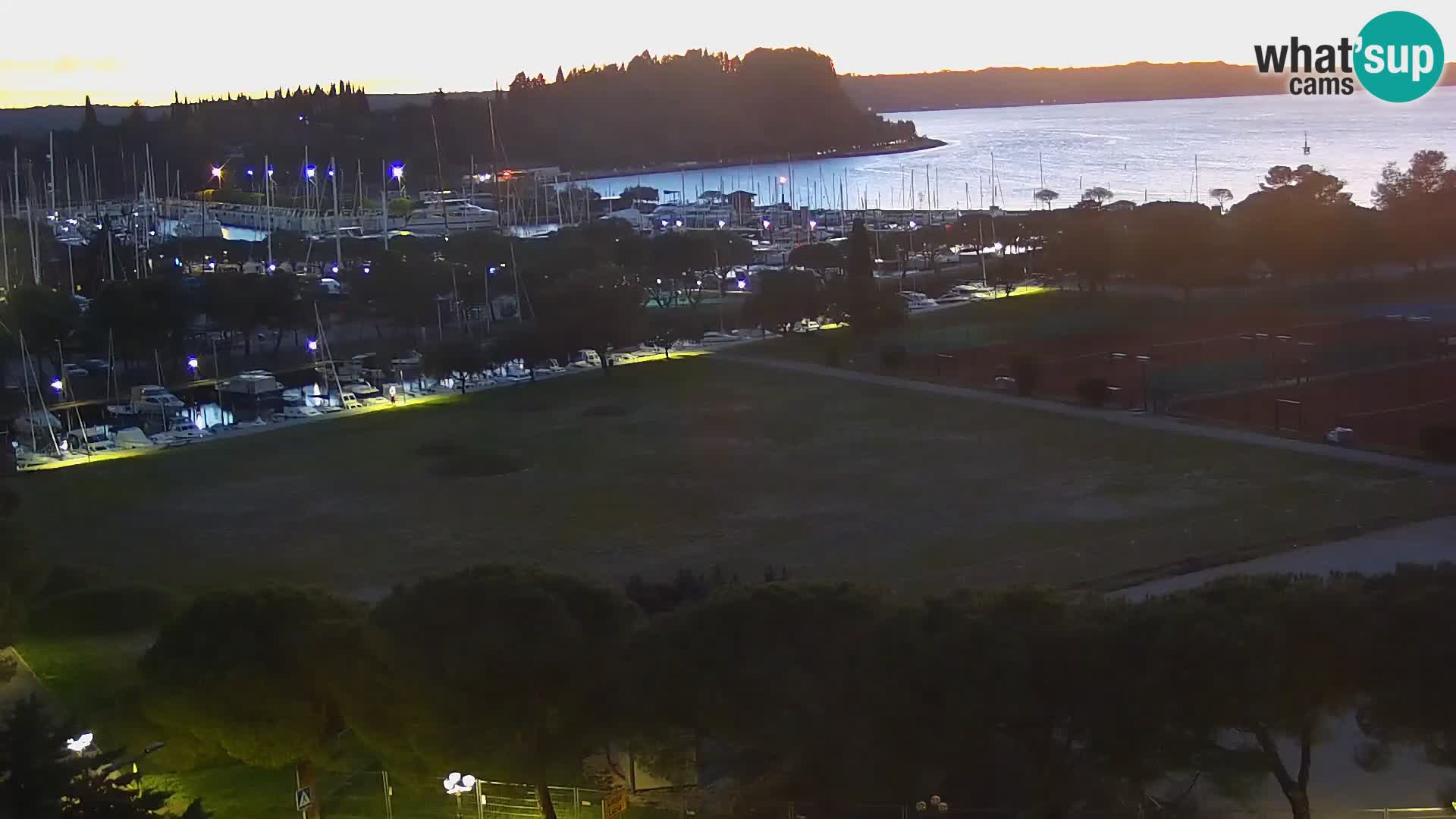 Portorose Live Webcam – vista sulla marina e i campi da tennis