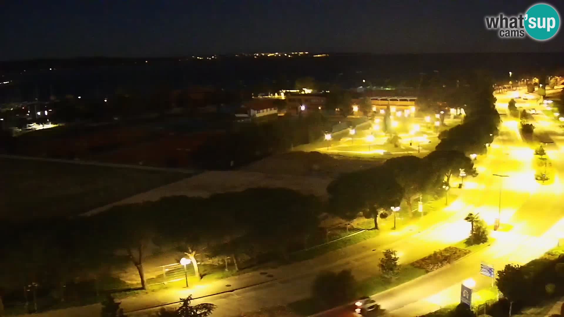 Portorož Webcam – Blick auf den Yachthafen und die Tennisplätze