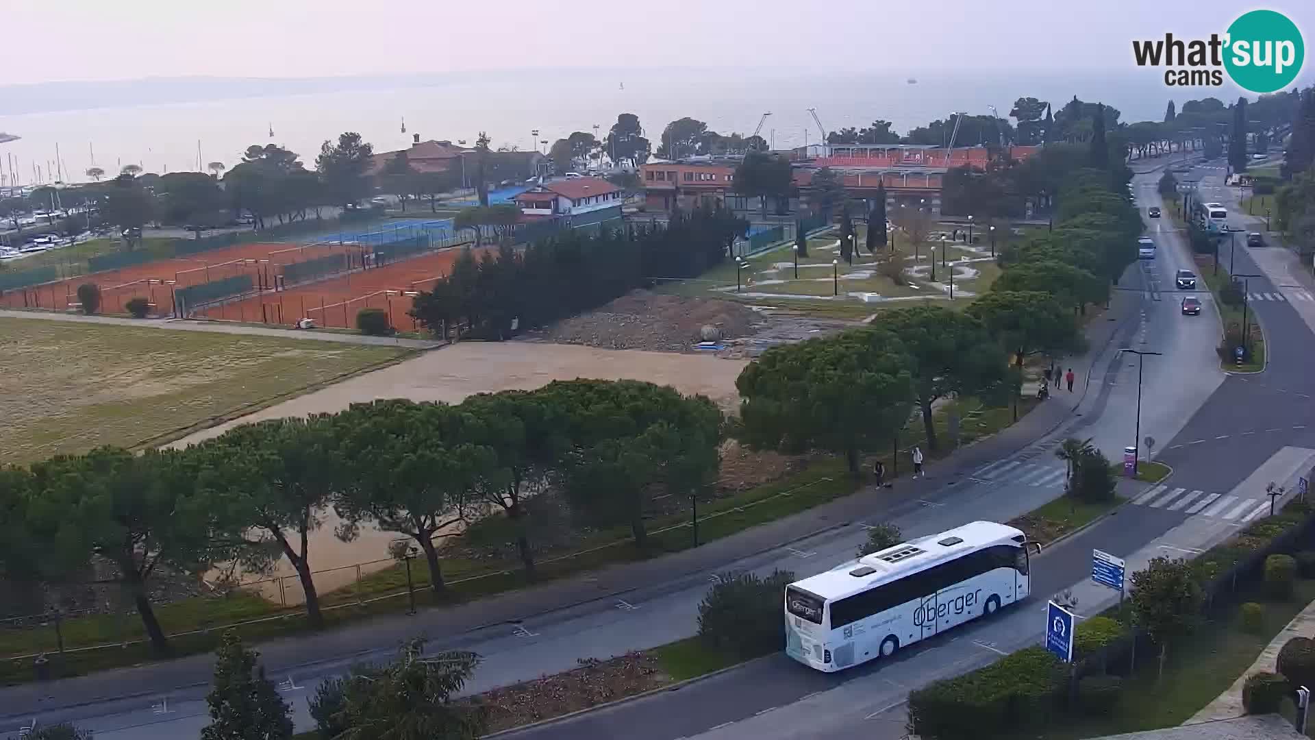 Portorož Live Webcam – view of the marina and tennis courts