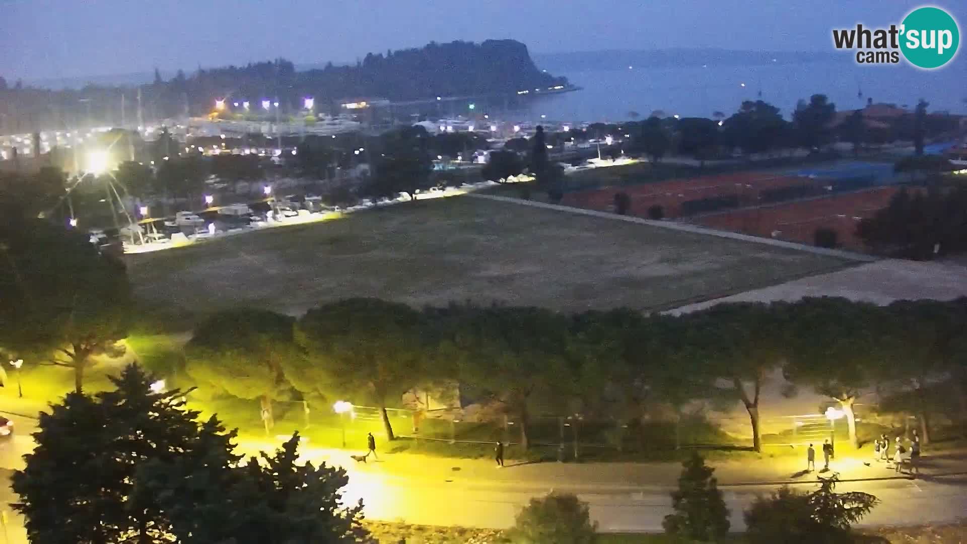 Portorož Live Webcam – view of the marina and tennis courts