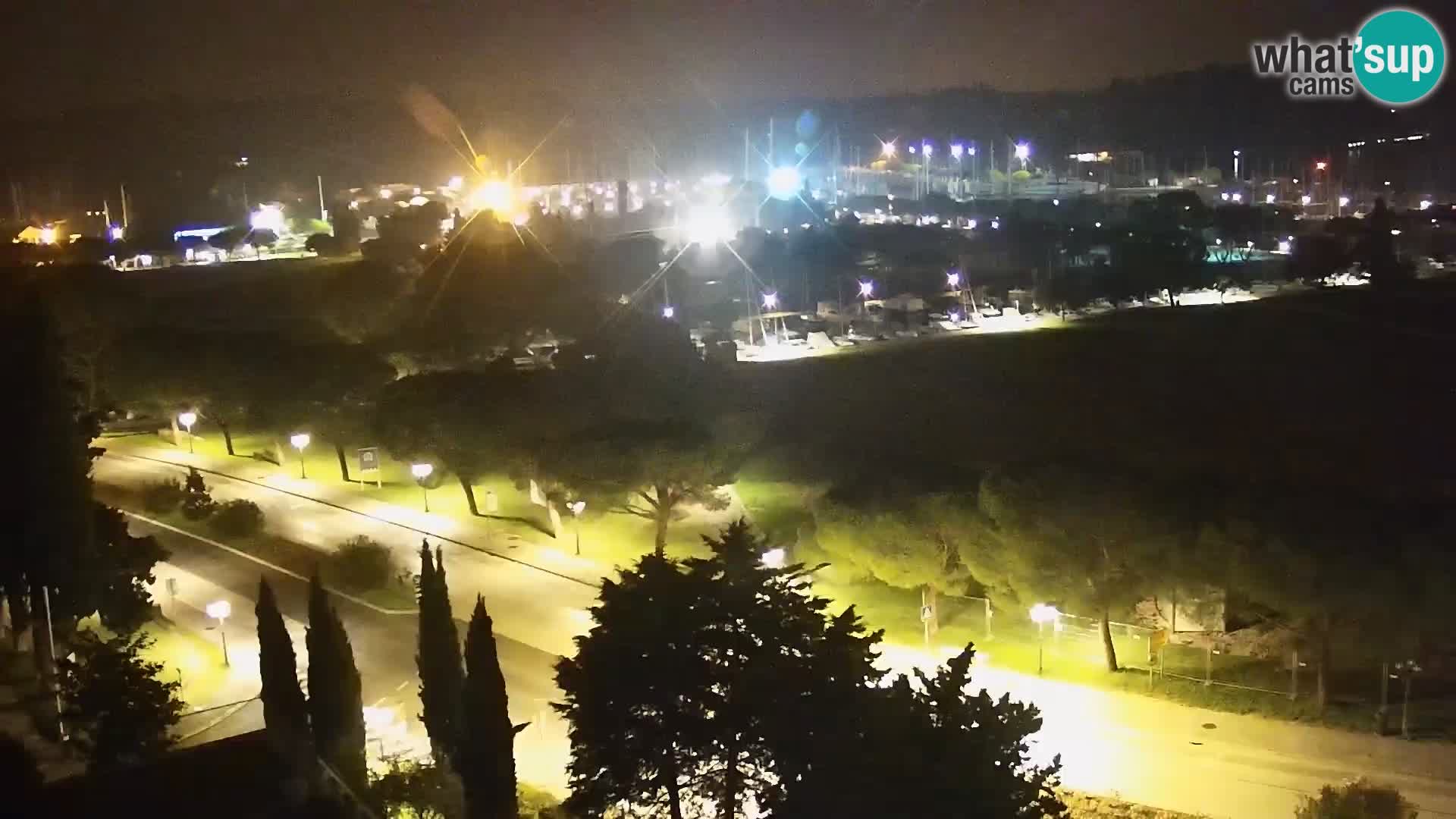 Portorož Live Webcam – vue sur la marina et les courts de tennis