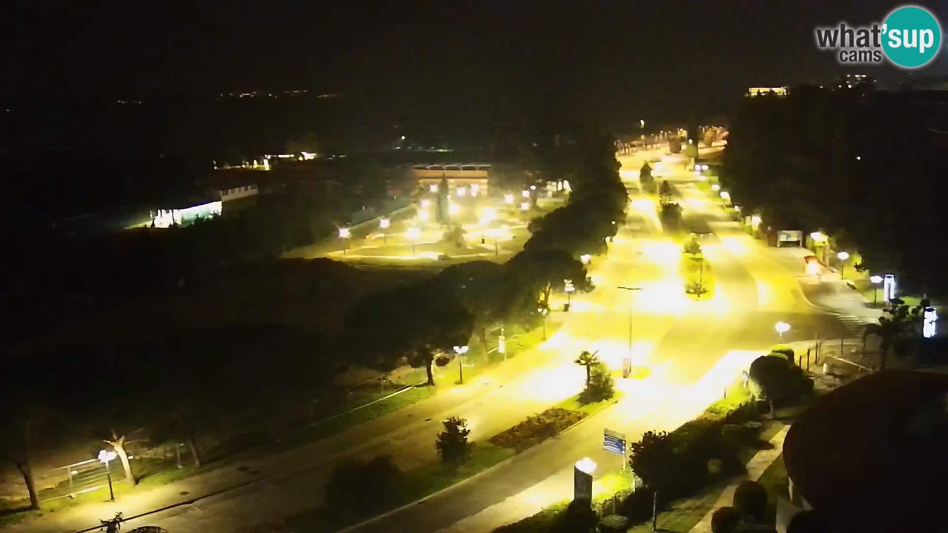 Portorož Live Webcam – vue sur la marina et les courts de tennis