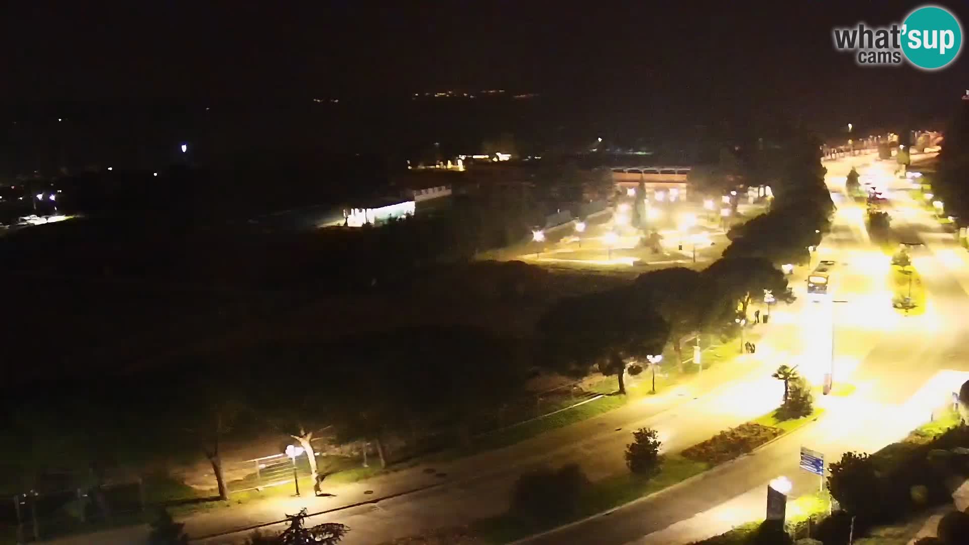 Portorož Live Webcam – vue sur la marina et les courts de tennis