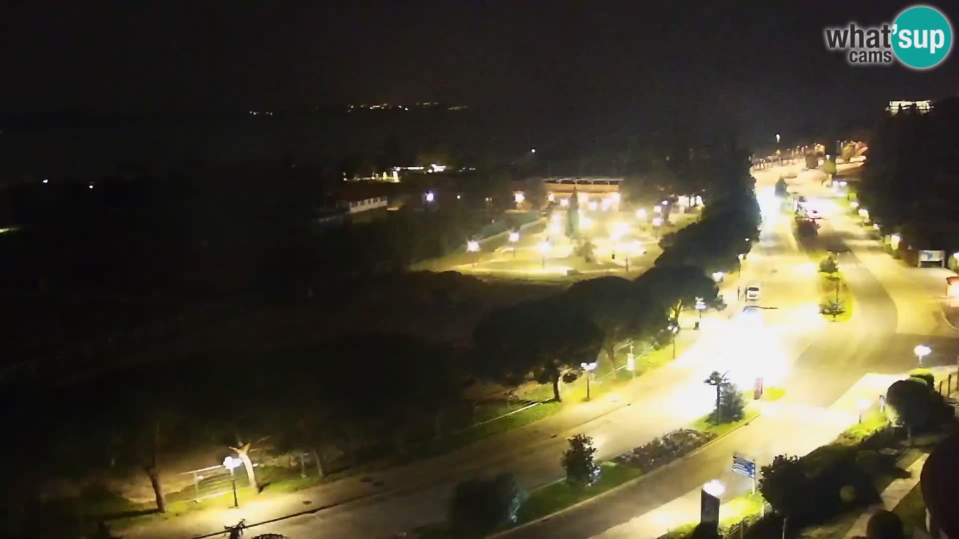 Portorož Live Webcam – vue sur la marina et les courts de tennis