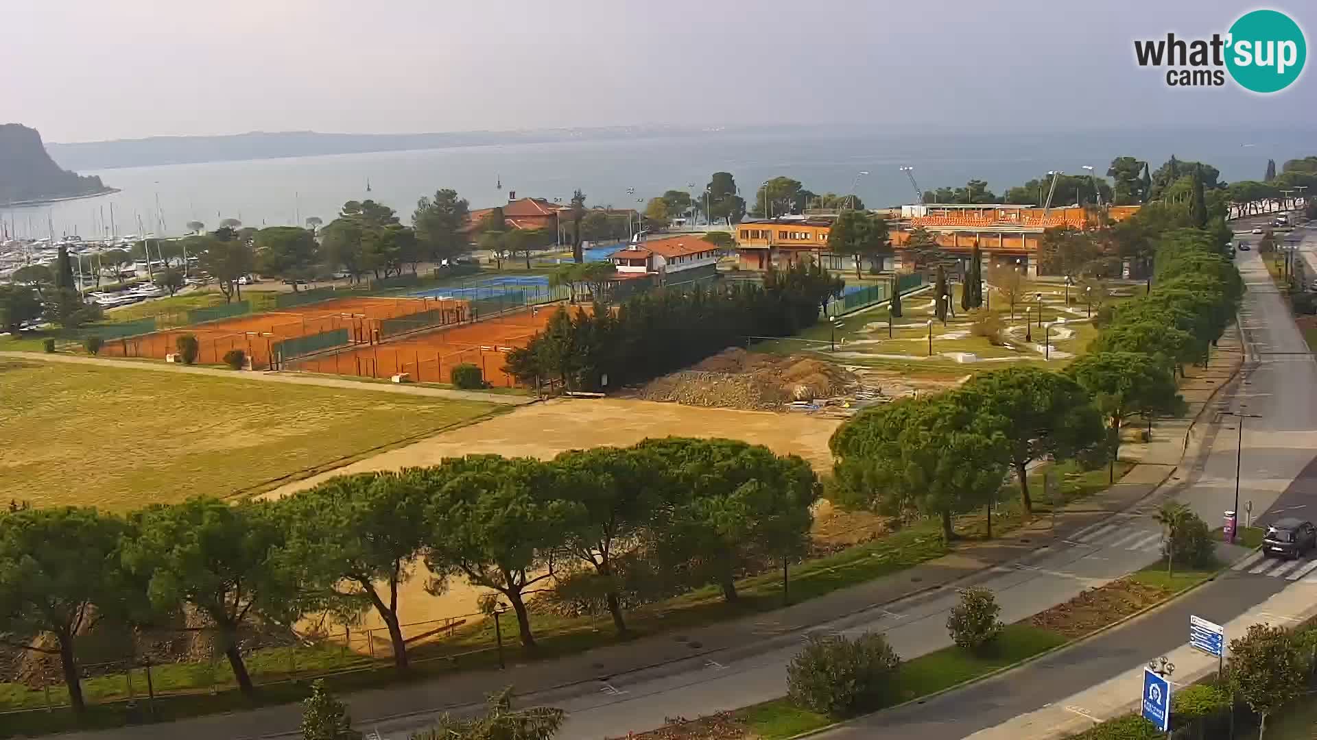 Portorose Live Webcam – vista sulla marina e i campi da tennis