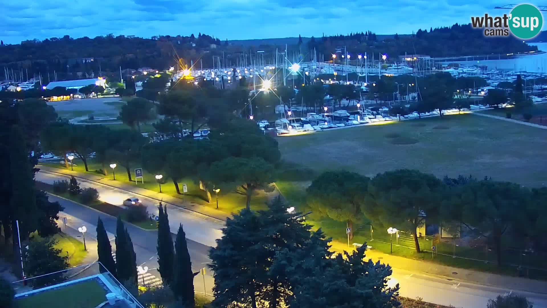 Portorož Webcam – Blick auf den Yachthafen und die Tennisplätze