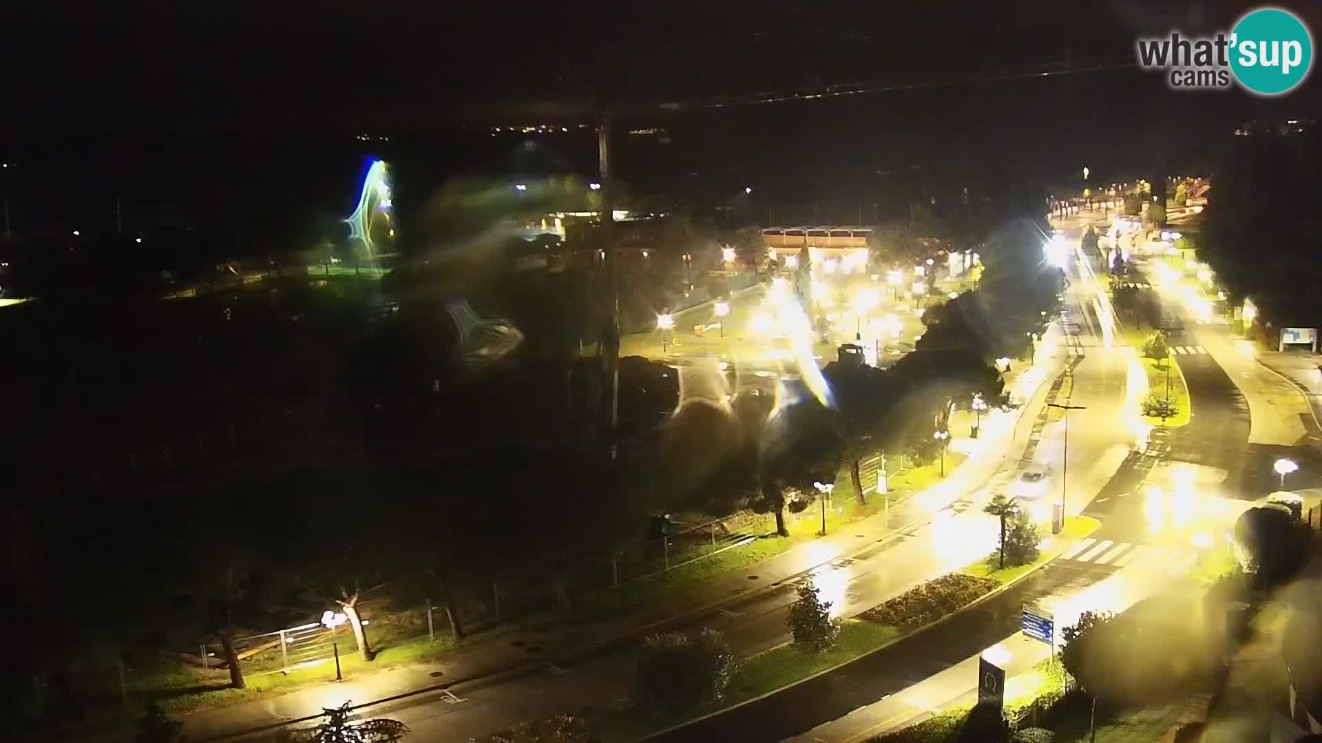 Portorož camera en vivo – vista del puerto deportivo y las canchas de tenis