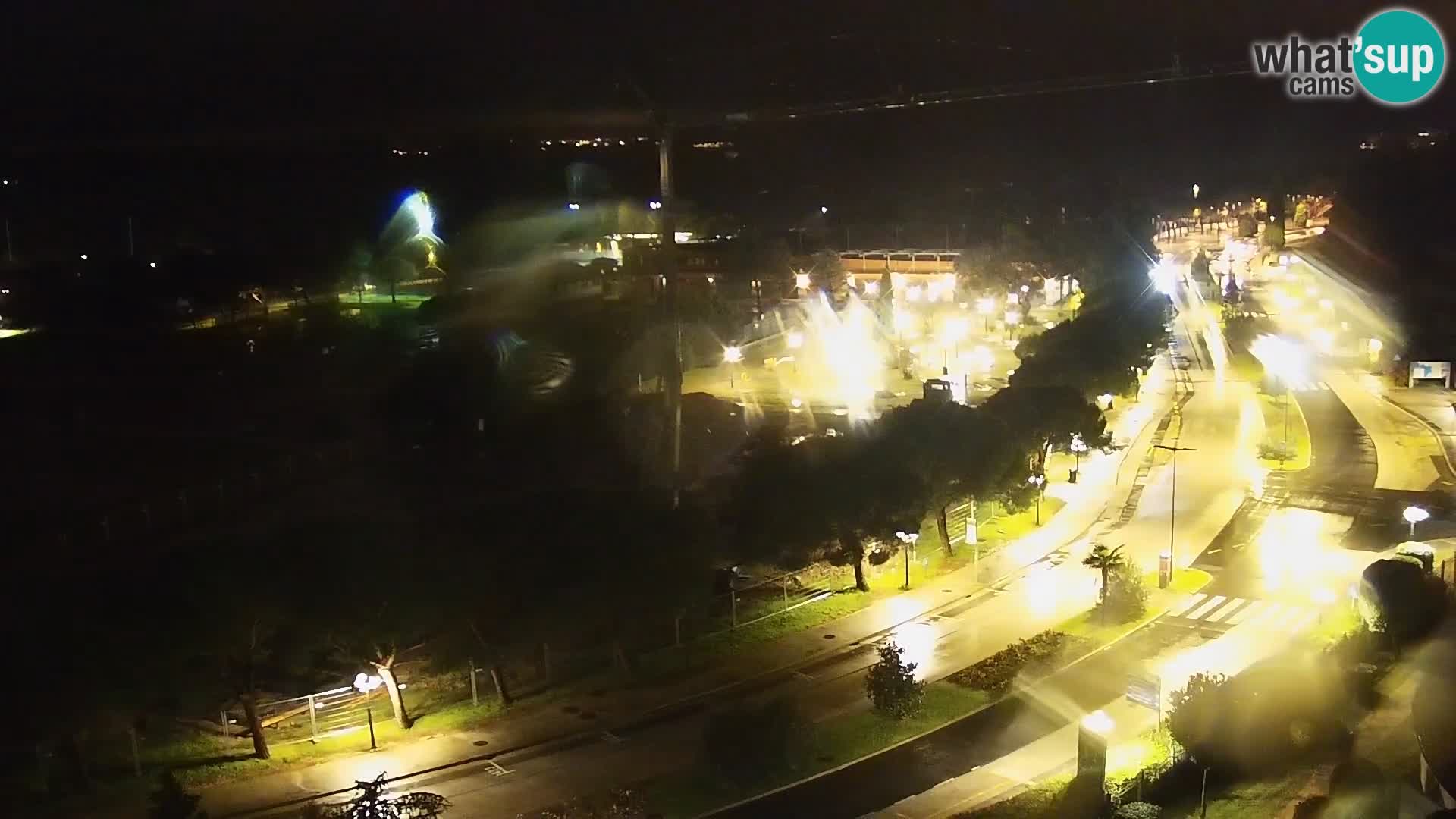 Portorož camera en vivo – vista del puerto deportivo y las canchas de tenis