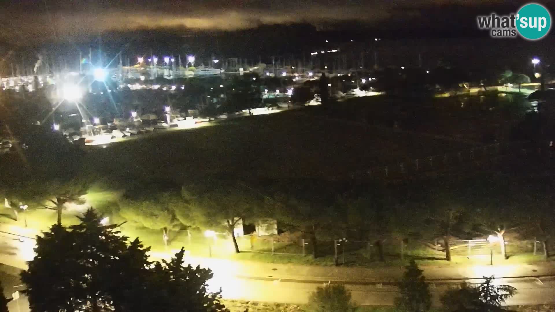 Portorož Webcam – Blick auf den Yachthafen und die Tennisplätze