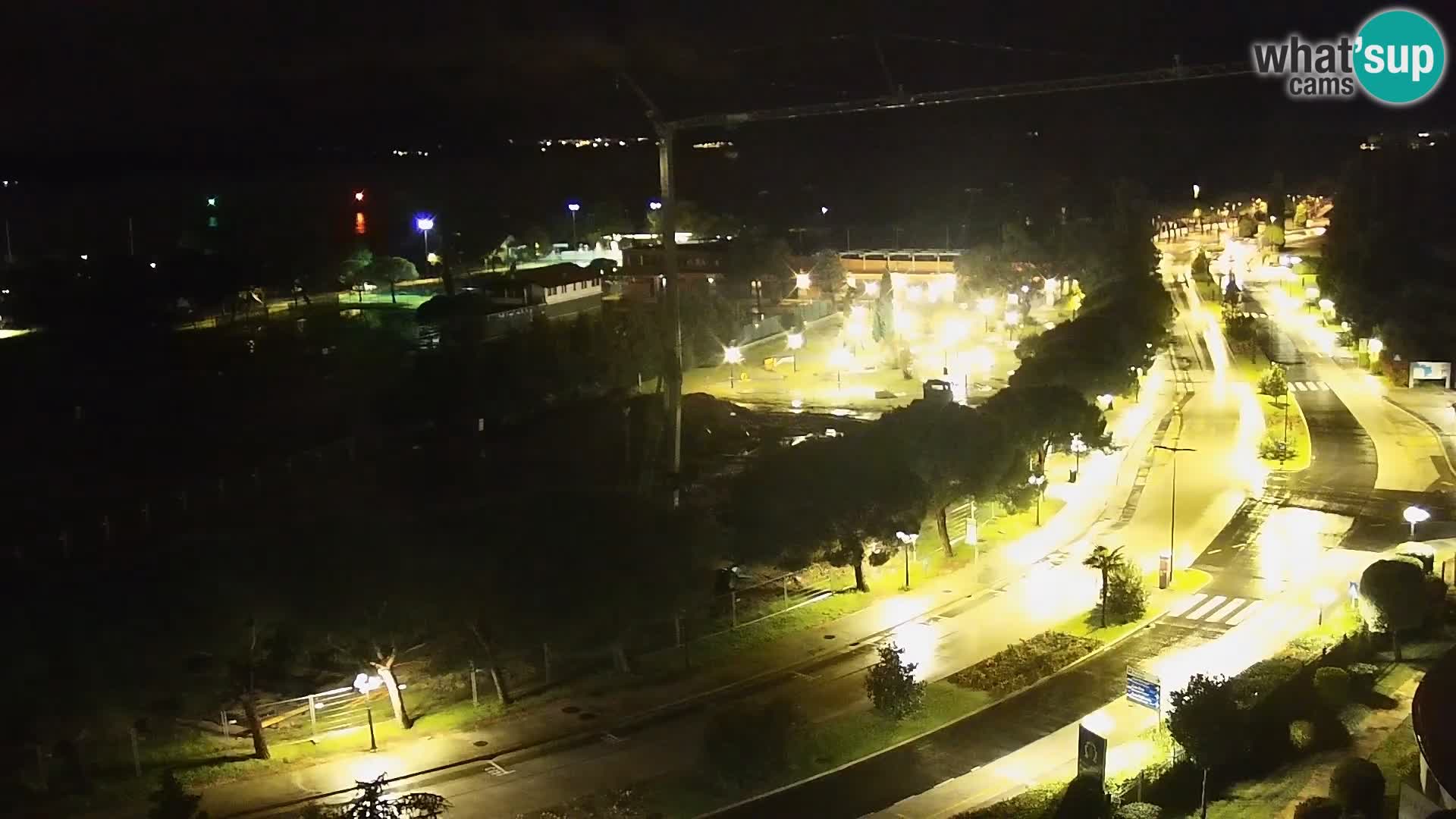 Portorož camera en vivo – vista del puerto deportivo y las canchas de tenis