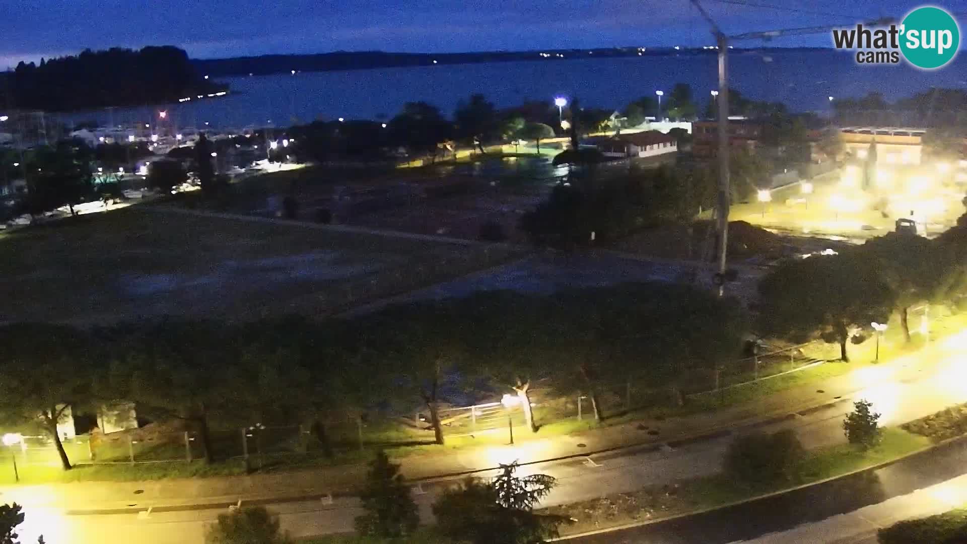 Portorož Webcam – Blick auf den Yachthafen und die Tennisplätze