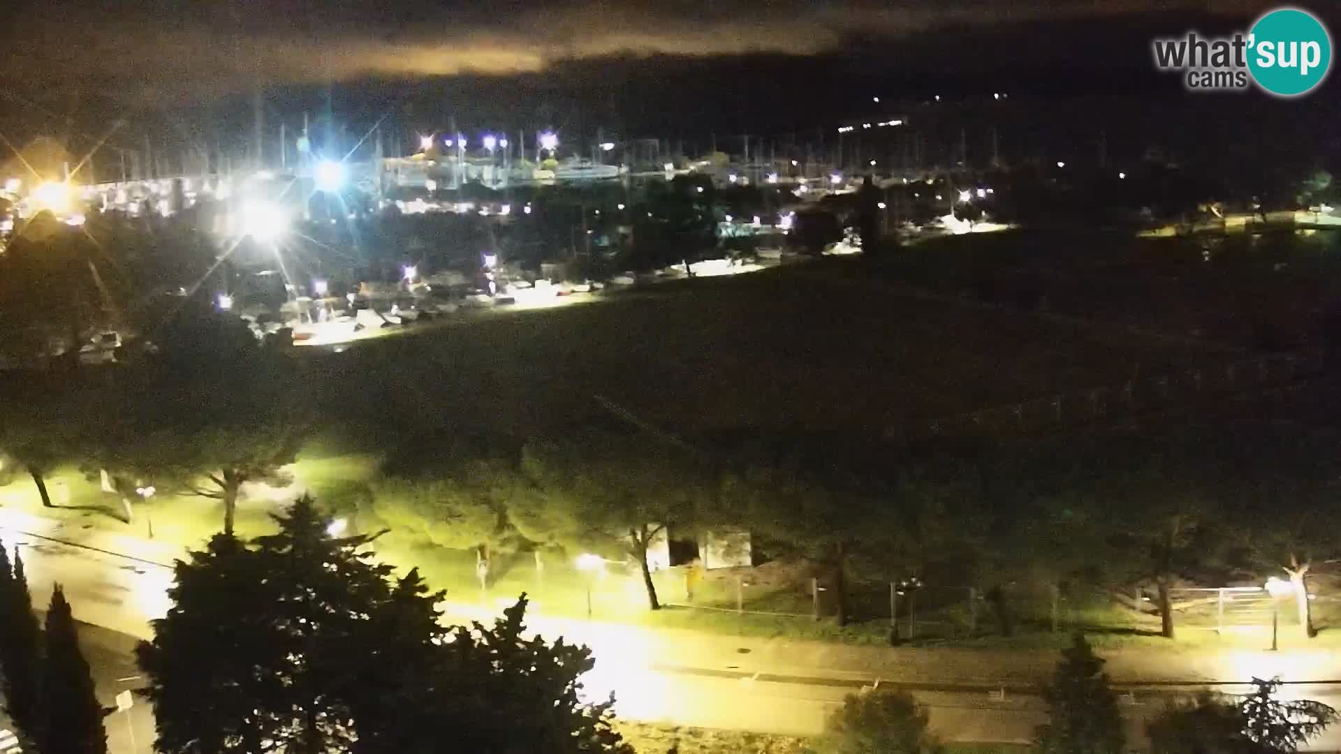 Portorož Webcam – Blick auf den Yachthafen und die Tennisplätze