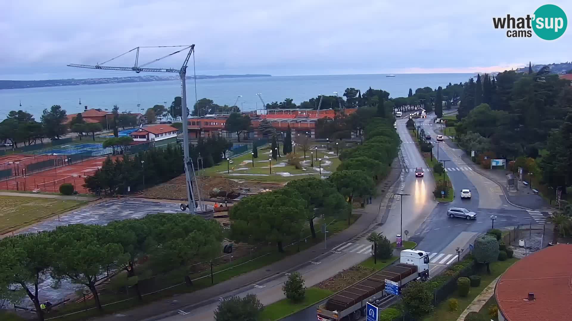 Portorose Live Webcam – vista sulla marina e i campi da tennis