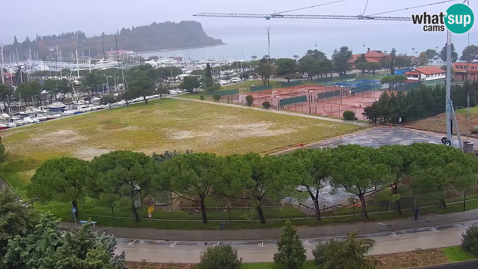 Portorose Live Webcam – vista sulla marina e i campi da tennis