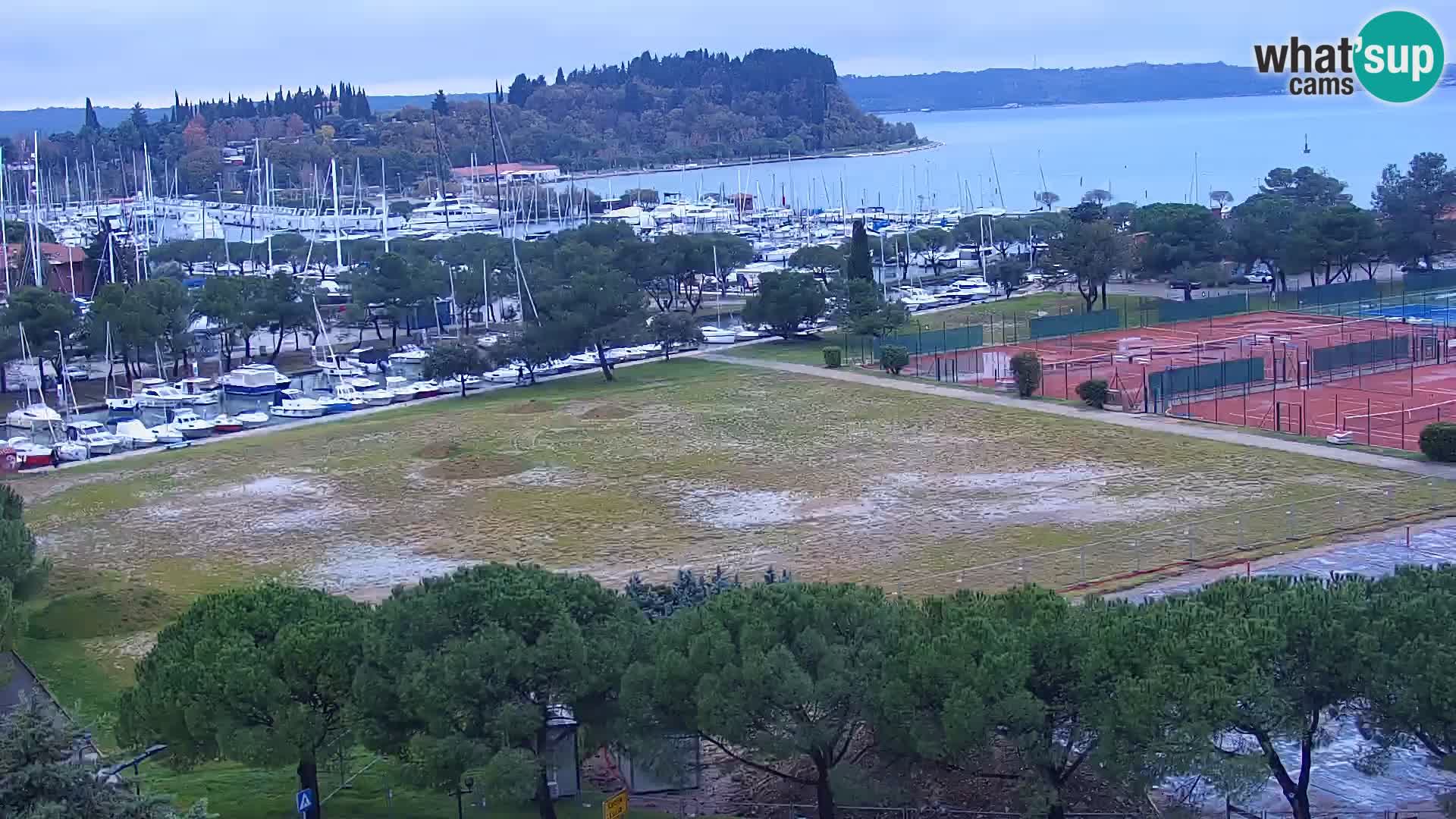 Portorose Live Webcam – vista sulla marina e i campi da tennis