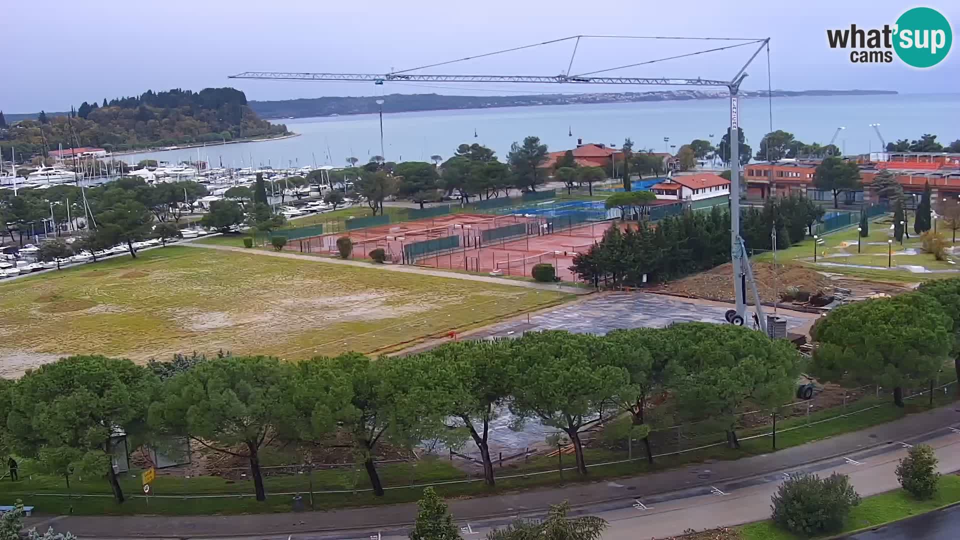 Portorose Live Webcam – vista sulla marina e i campi da tennis