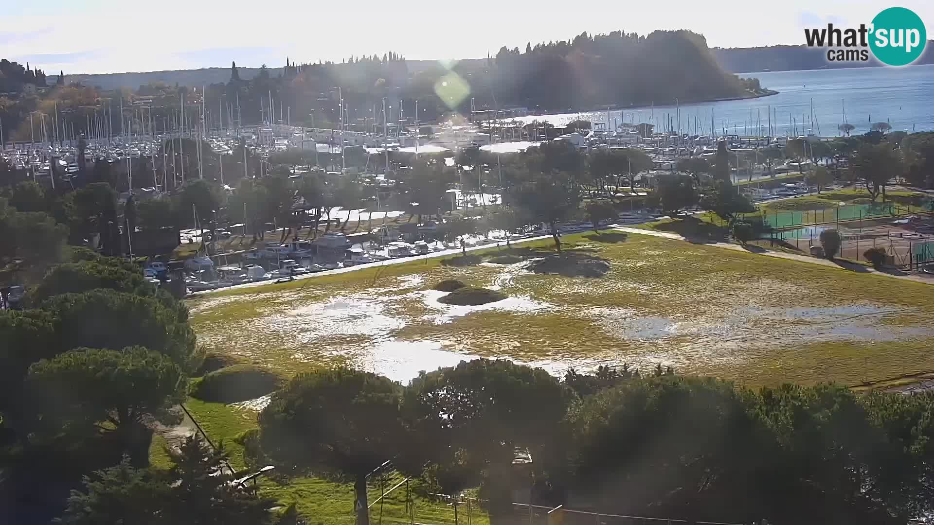 Portorose Live Webcam – vista sulla marina e i campi da tennis