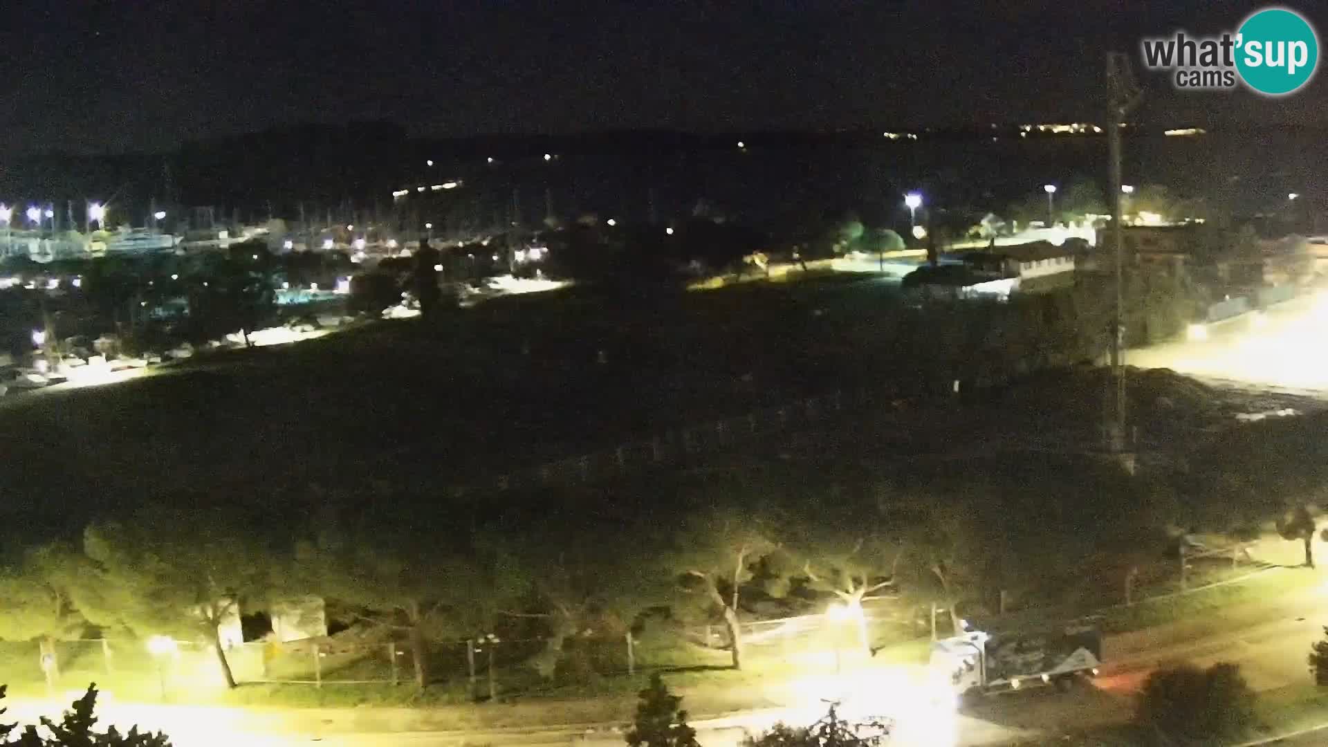 Portorož Webcam – Blick auf den Yachthafen und die Tennisplätze