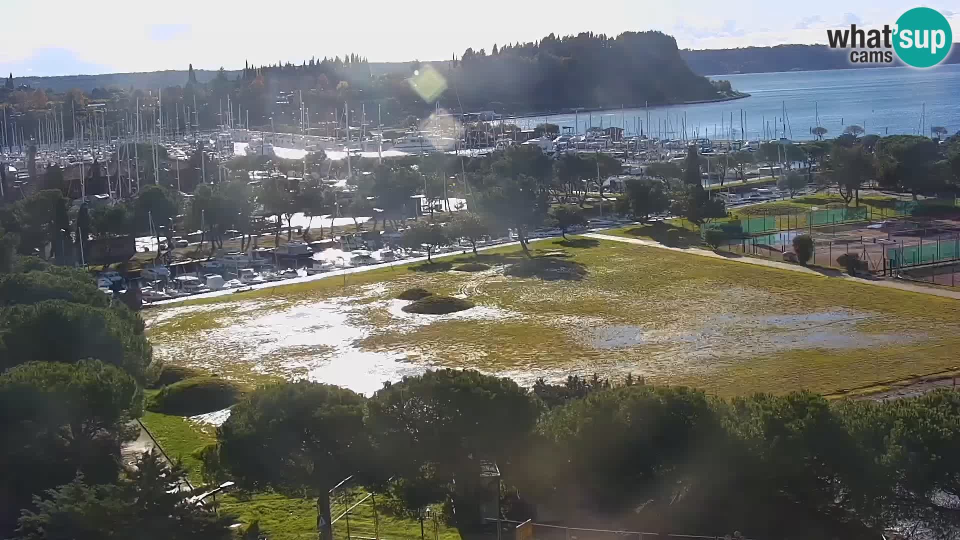 Portorose Live Webcam – vista sulla marina e i campi da tennis