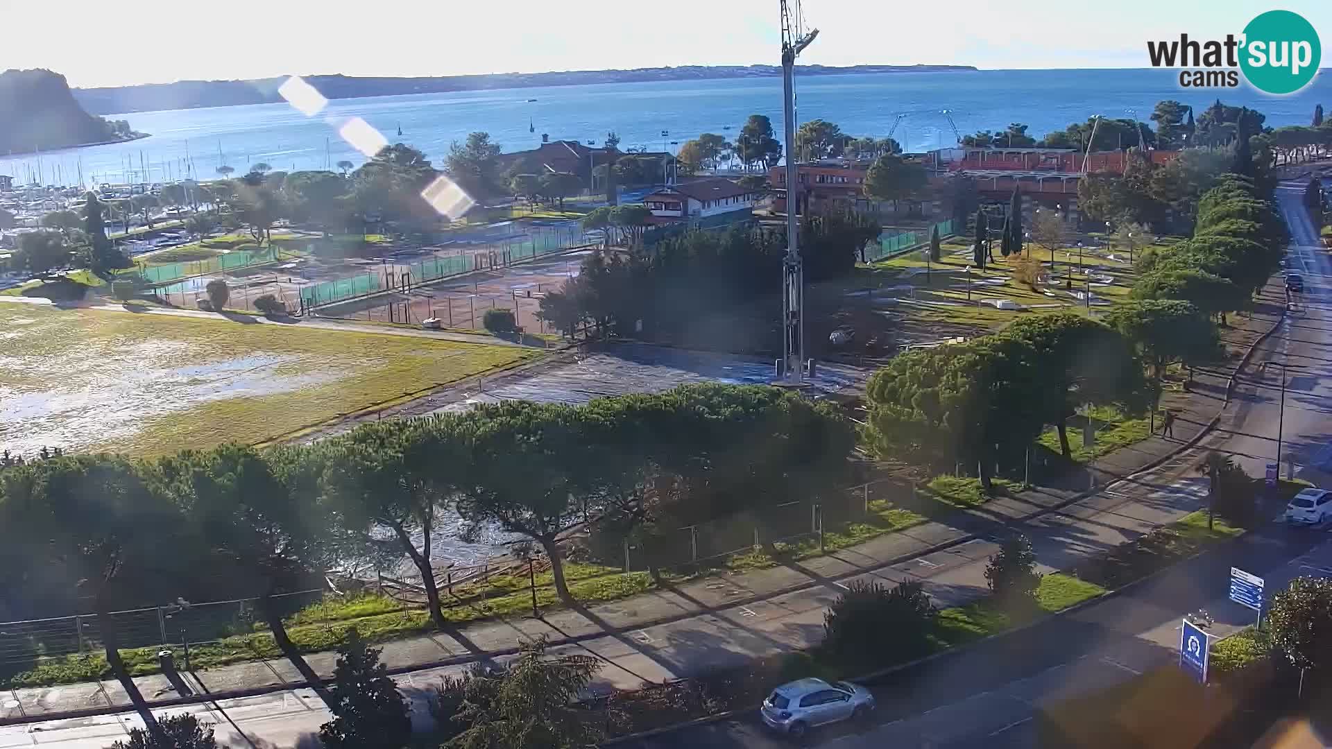 Portorose Live Webcam – vista sulla marina e i campi da tennis