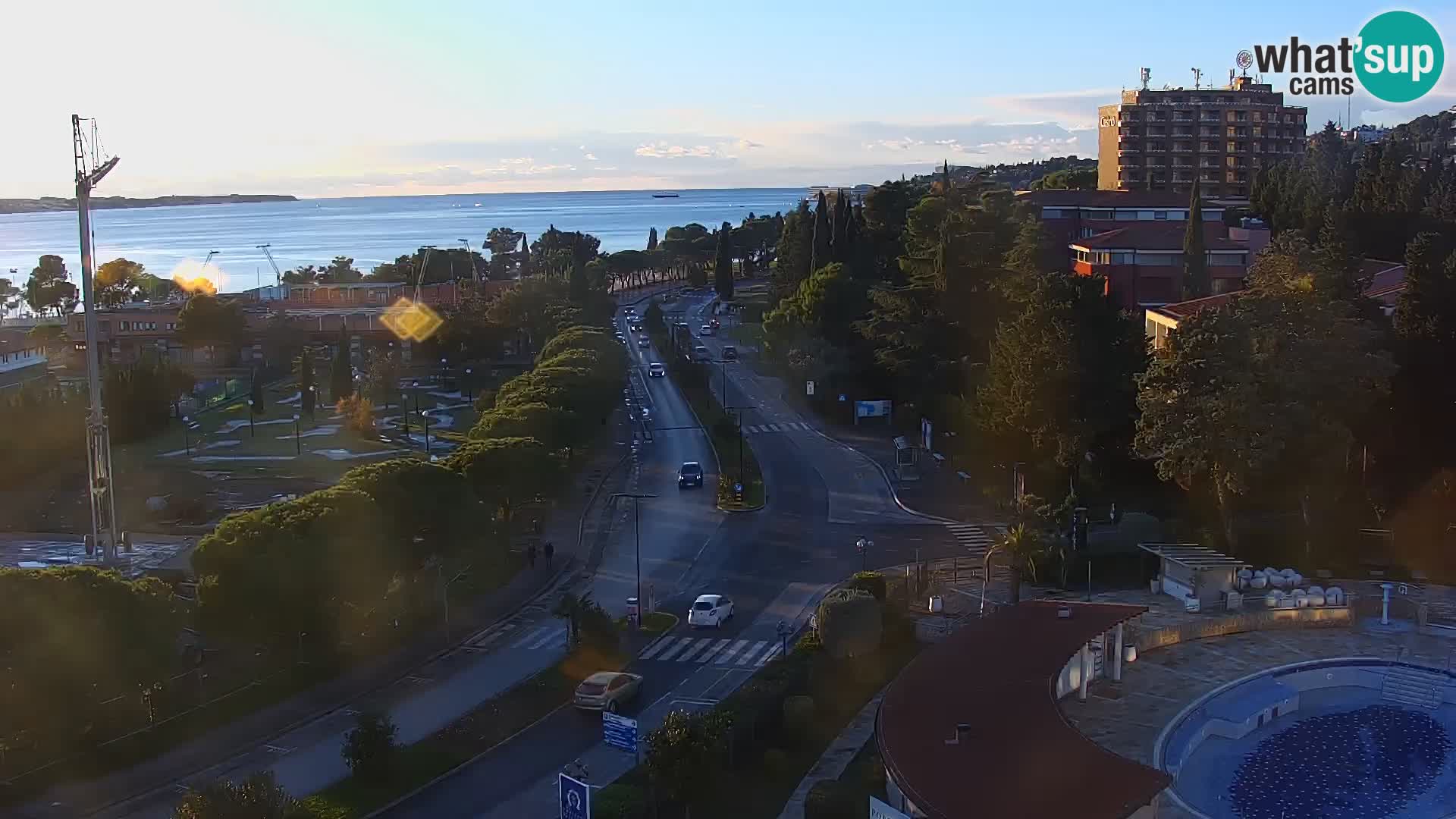 Portorose Live Webcam – vista sulla marina e i campi da tennis