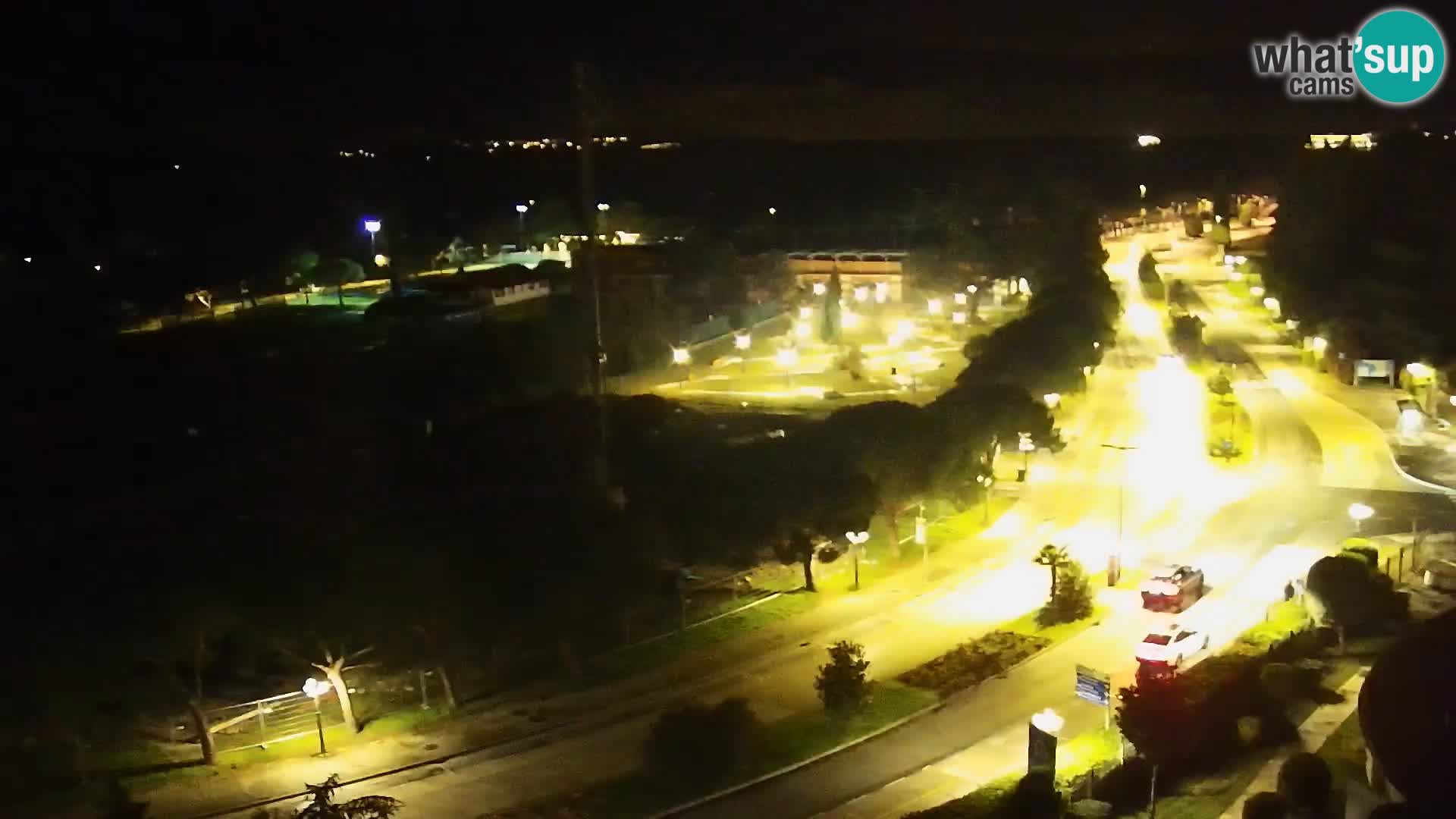 Portorož camera en vivo – vista del puerto deportivo y las canchas de tenis