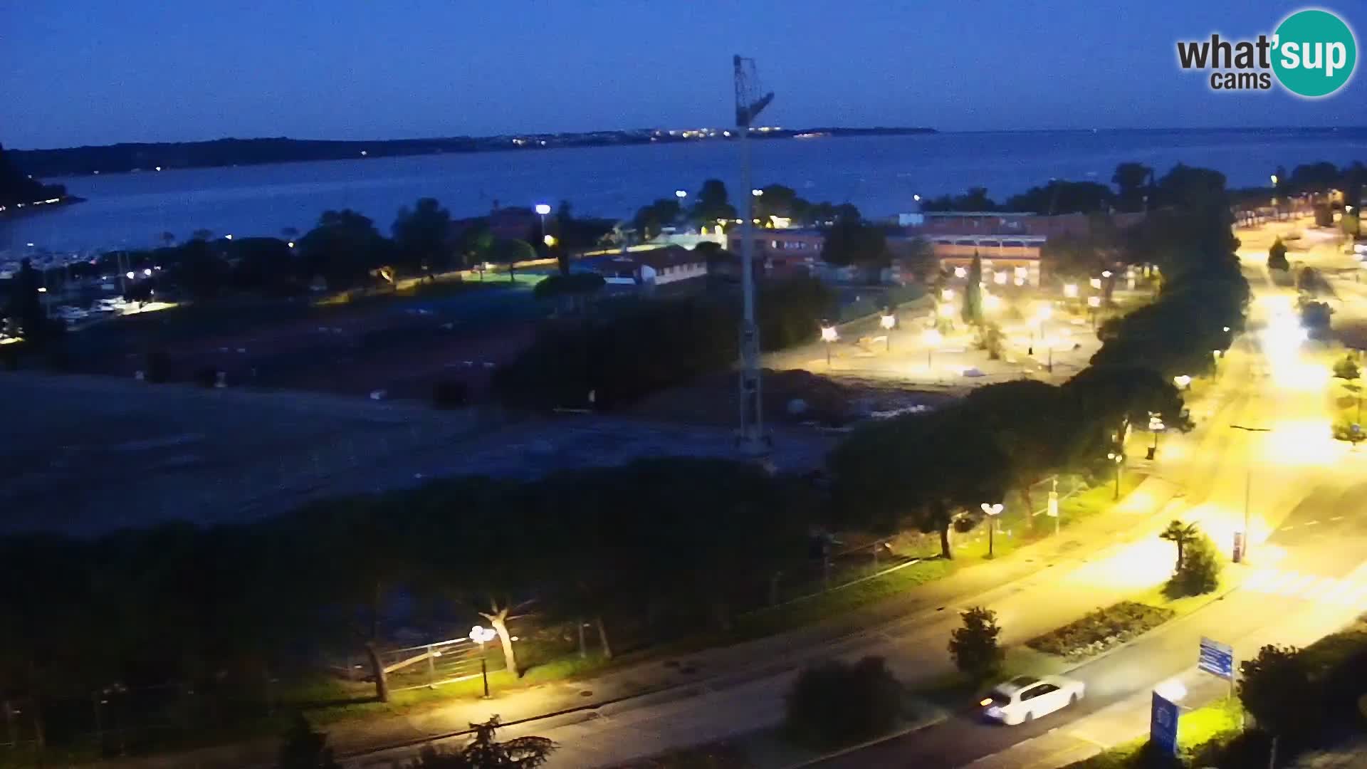 Portorož Webcam – Blick auf den Yachthafen und die Tennisplätze