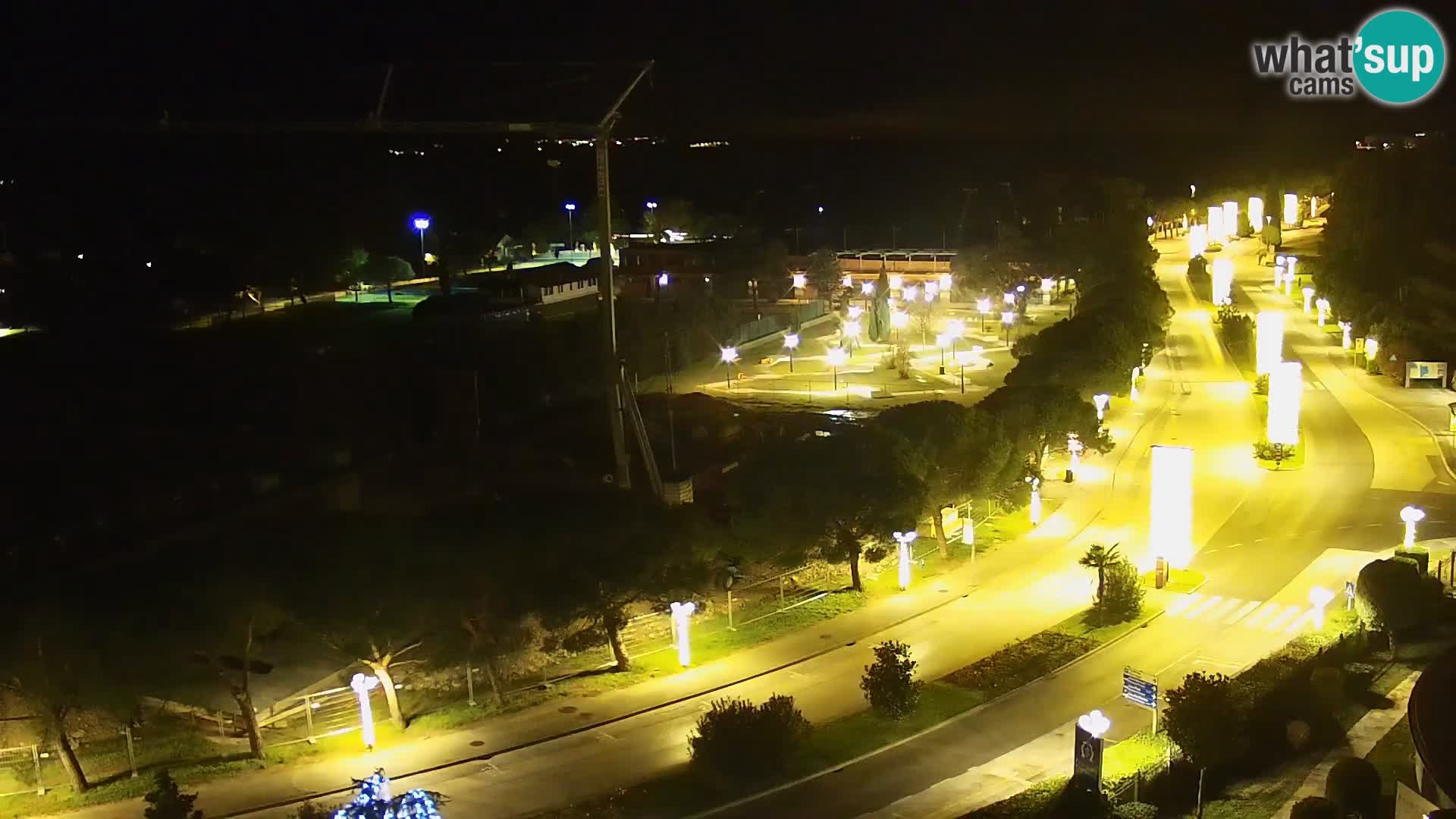 Portorož camera en vivo – vista del puerto deportivo y las canchas de tenis