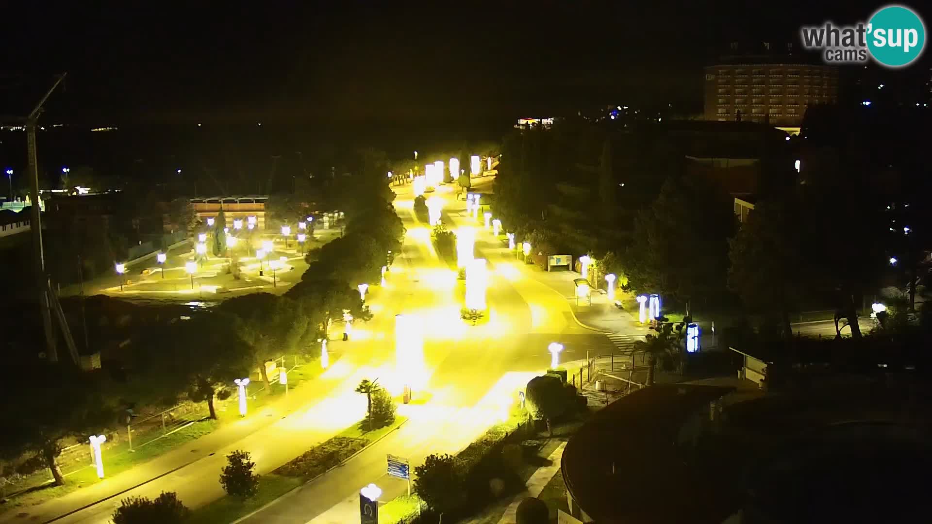 Portorož Webcam – Blick auf den Yachthafen und die Tennisplätze