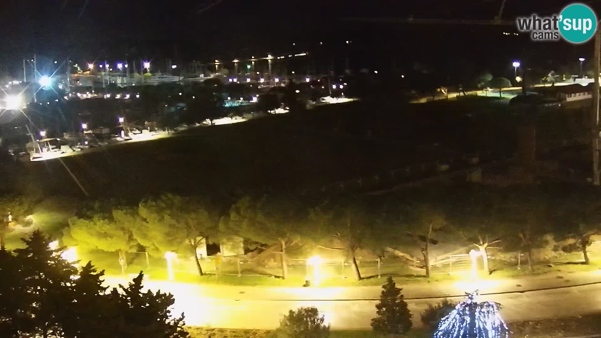 Portorož Webcam – Blick auf den Yachthafen und die Tennisplätze