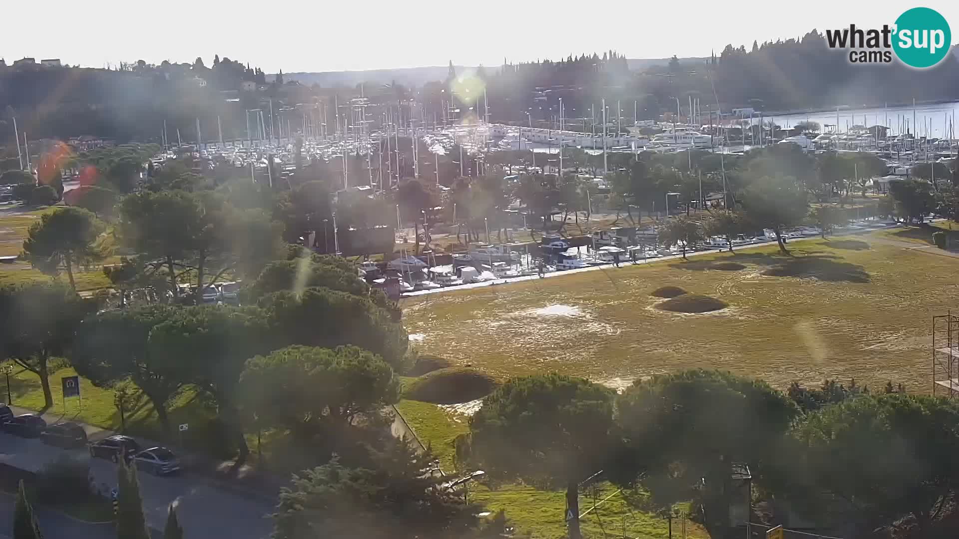 Portorož Live Webcam – view of the marina and tennis courts