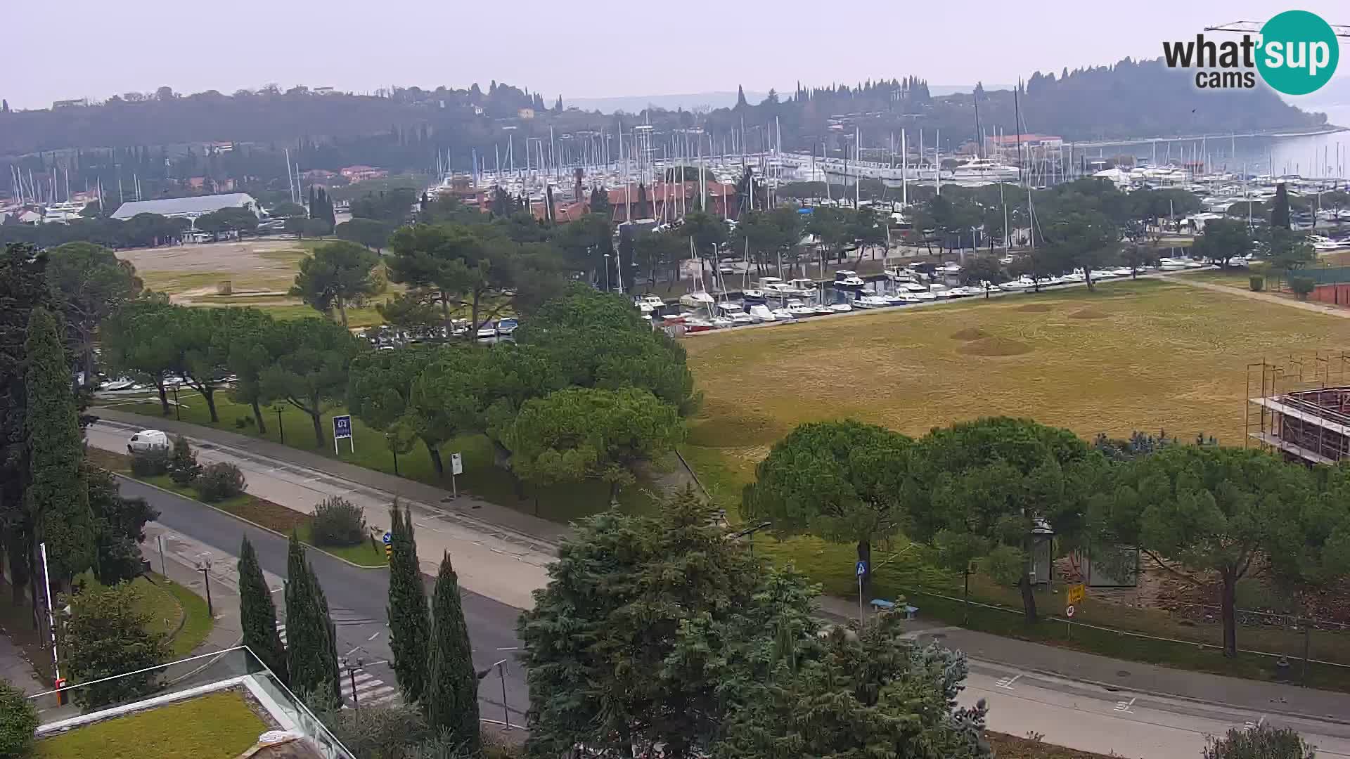 Portorose Live Webcam – vista sulla marina e i campi da tennis